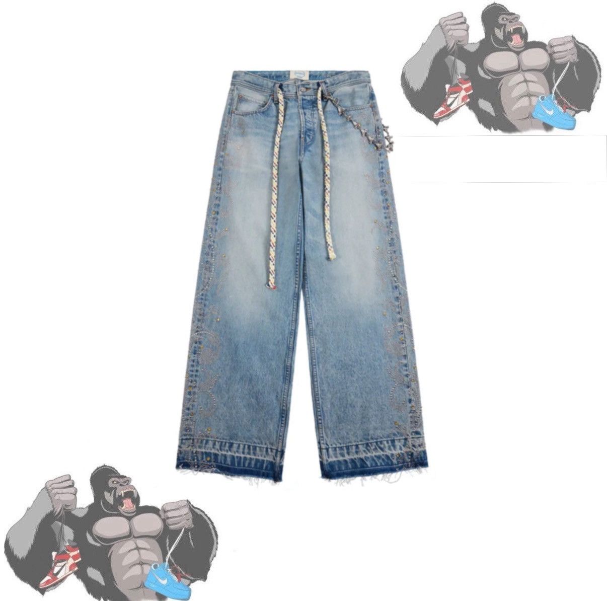 Other Ercole Studios Crystal Denim With Chain Size US 30 / EU 46 - 1 Thumbnail