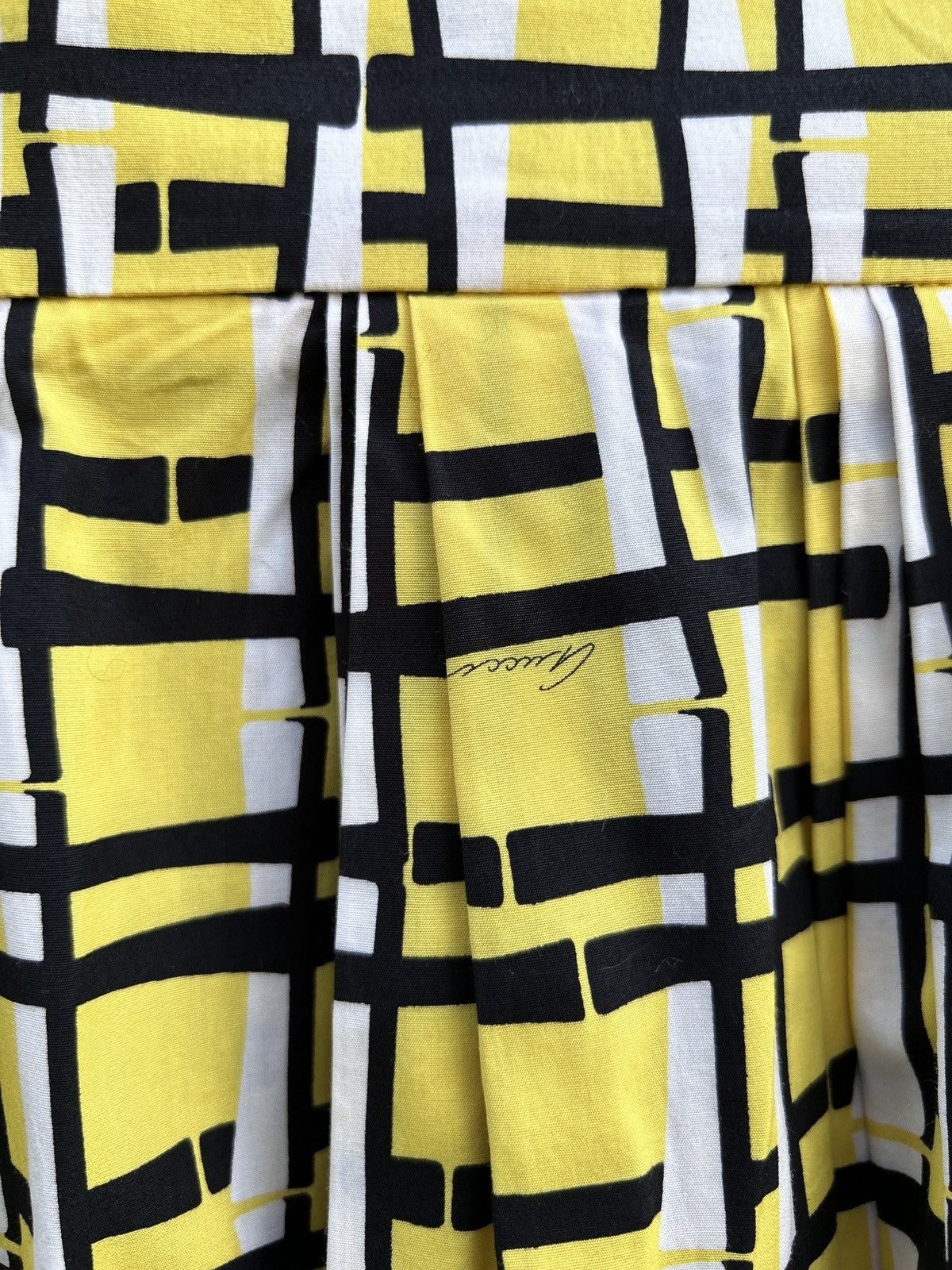 Gucci 00s Vintage Gucci Plaid Checkered Midi Skirt In Yellow 40 Size 27" / US 4 / IT 40 - 3 Thumbnail