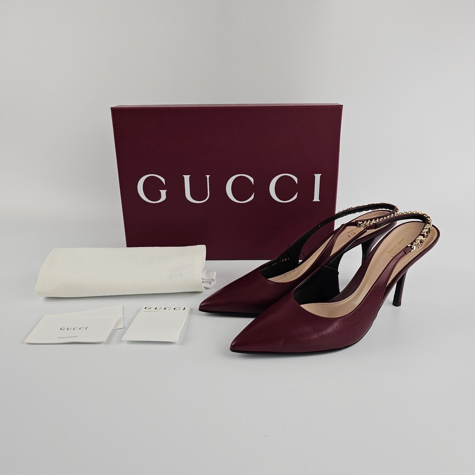 Gucci GUCCI Signoria Rosso Ancora Slingbacks New & Authentic Size US 5 / IT 35 - 2 Thumbnail