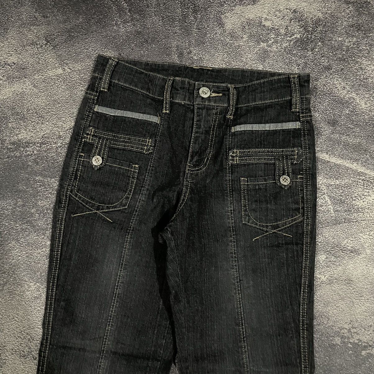 If Six Was Nine × Le Grande Bleu (L.G.B.) Flared Denim Pants – Archive / Avant-garde Cut Size US 31 - 3 Thumbnail