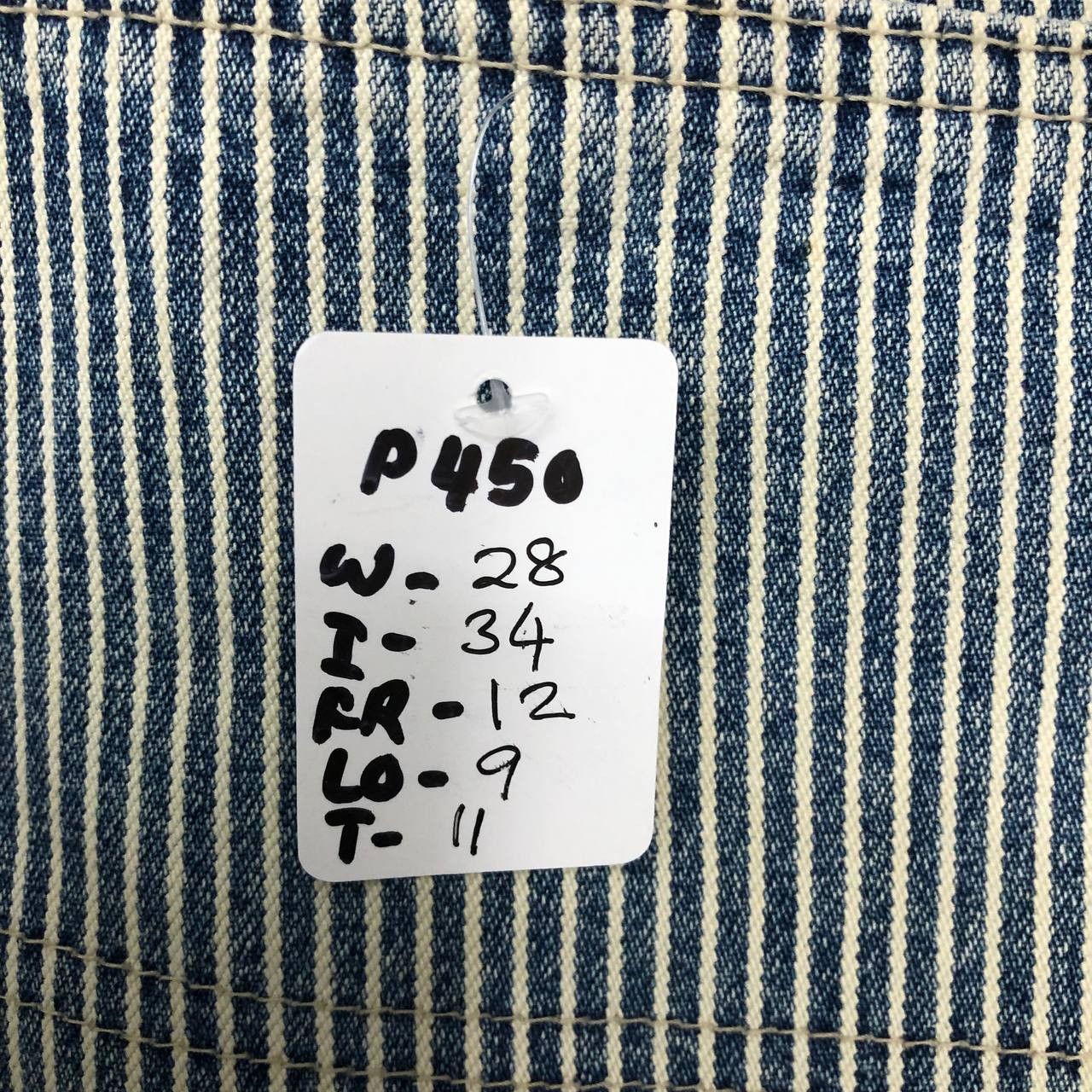 Other P450 VTG BLUE WAY WORKWEAR DISTRESSED HICKORY STRIPED PANTS Size US 28 / EU 44 - 11 Thumbnail