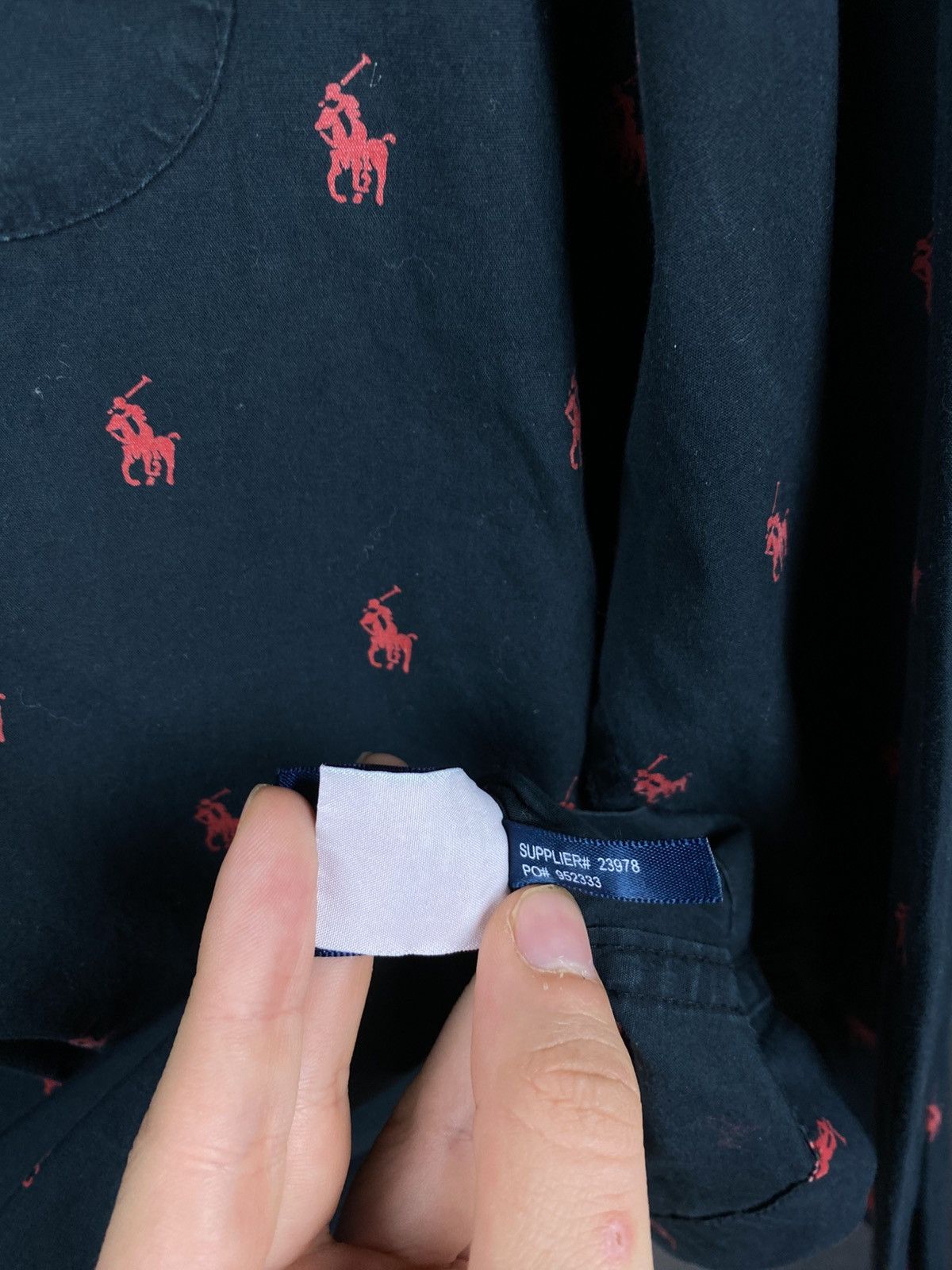Polo Ralph Lauren Vintage Polo Ralph Lauren Monogrammed Shirt Long Sleeve Size US S / EU 44-46 / 1 - 10 Thumbnail