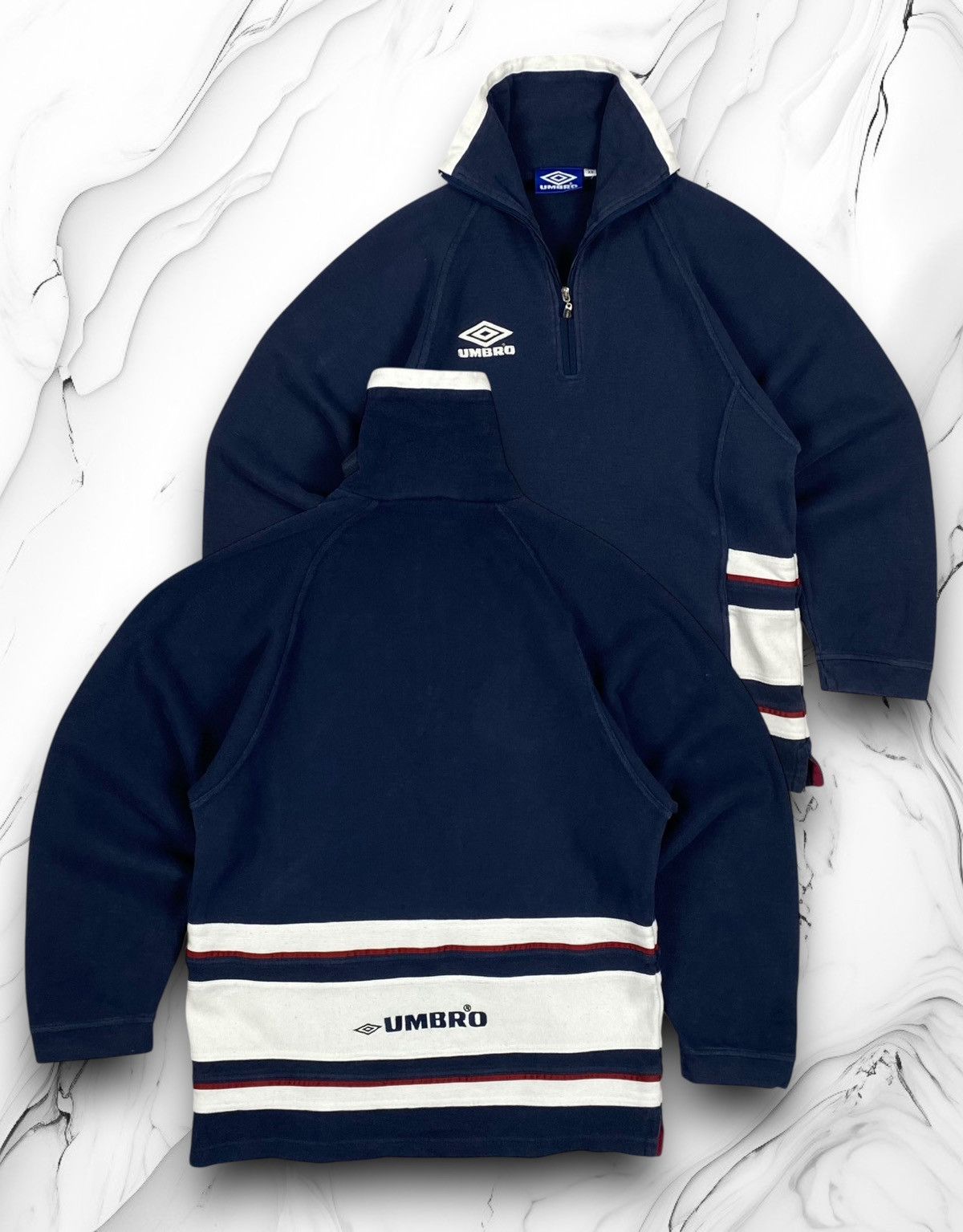 Umbro Vintage 90s Umbro Sweater 1/3 Zip Up Retro Jumper Sweater Size US XS / EU 42 / 0 - 1 Thumbnail