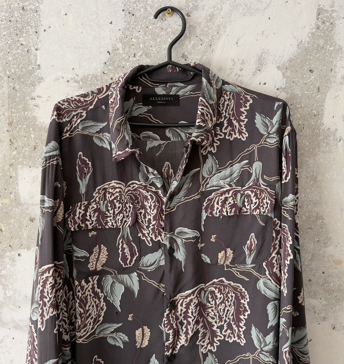 Allsaints Allsaints Peoria Floral Viscose Long Sleeve T-Shirt Size M Size US M / EU 48-50 / 2 - 5 Thumbnail