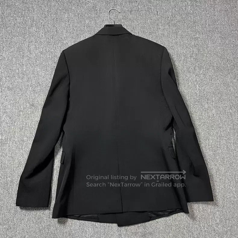 Dior Dior 18fw black double-breasted silk segment collar armban Size 54R - 3 Thumbnail