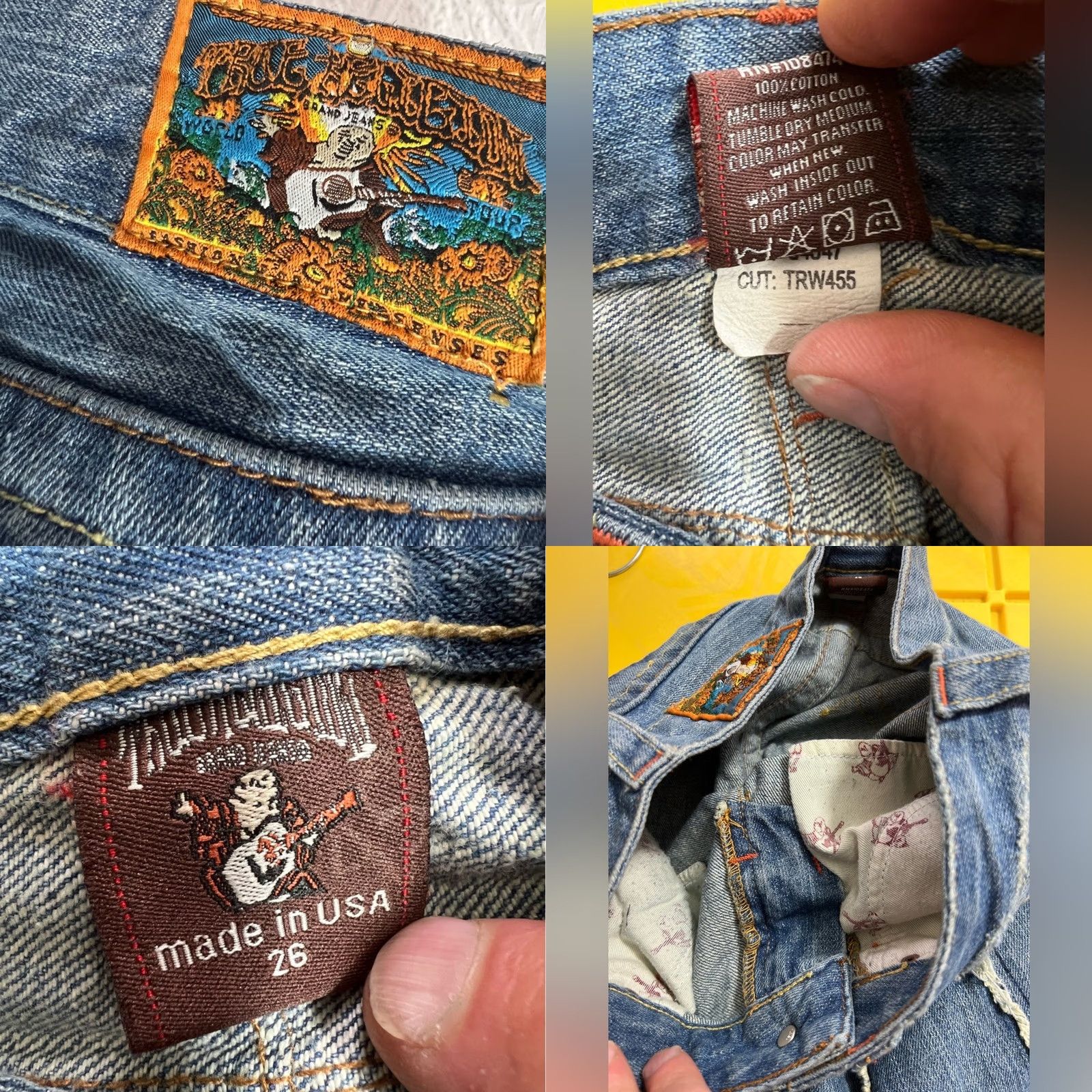 True Religion VINTAGE True Religion Jeans Flared Patchwork Y2k Low 28X32 26 BLUE Women Womens Jeans Flare 90s Size 26" / US 2 / IT 38 - 8 Thumbnail