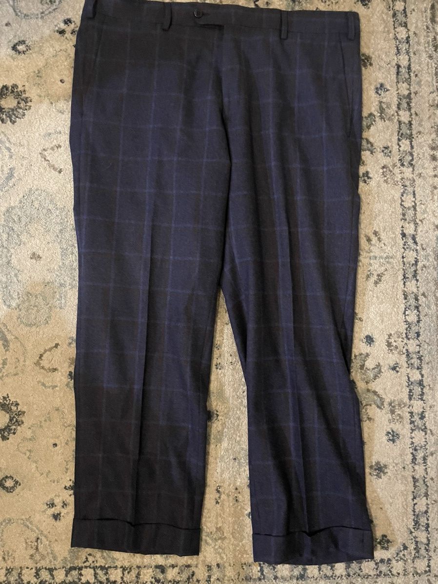 Luigi Bianchi Windowpane Check Flannel Trouser Size US 38 / EU 54 - 3 Thumbnail