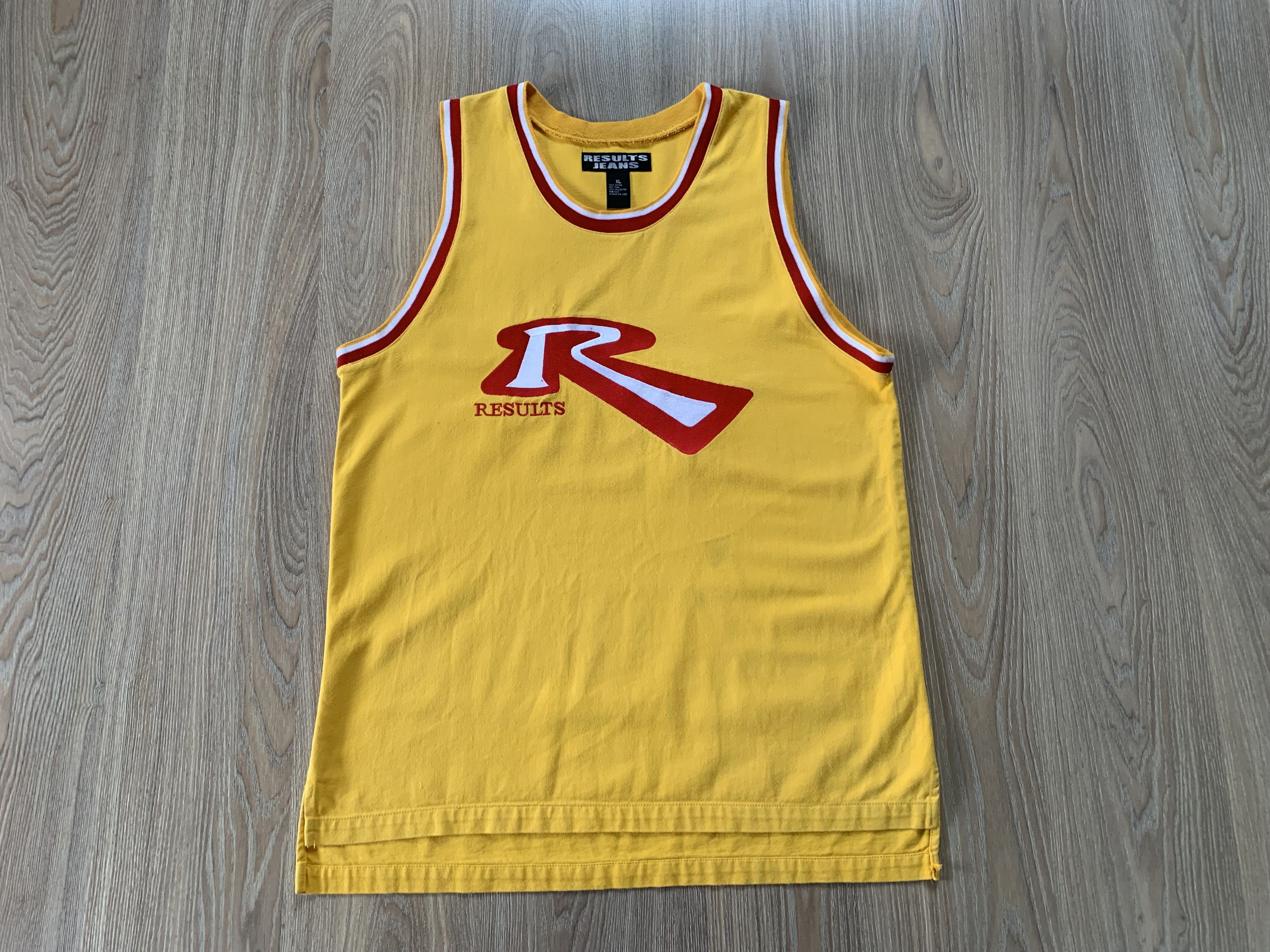Japanese Brand Results Jeans Mens Heavy Cotton Sleeveless T Shirt Size US XL / EU 56 / 4 - 2 Thumbnail