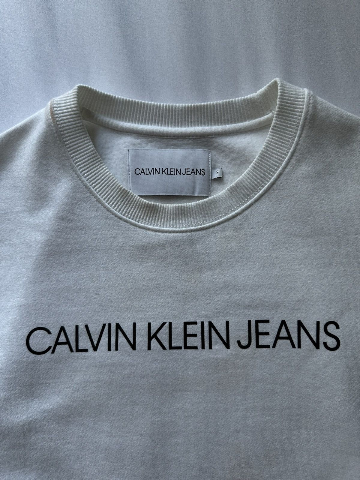 Calvin Klein CK White Sweatshirt Size S / US 4 / IT 40 - 2 Thumbnail