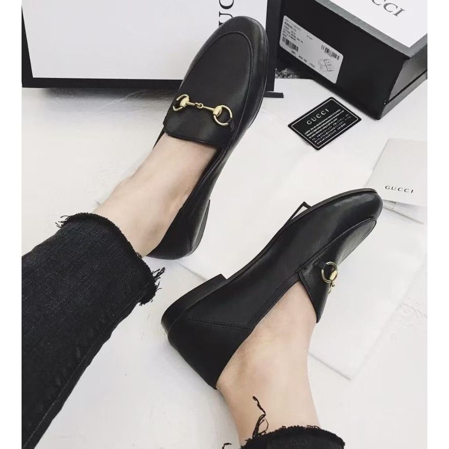 Gucci Q11157 Gucci Black Leather Horsebit Loafers Size US 10.5 / IT 40.5 - 8 Thumbnail