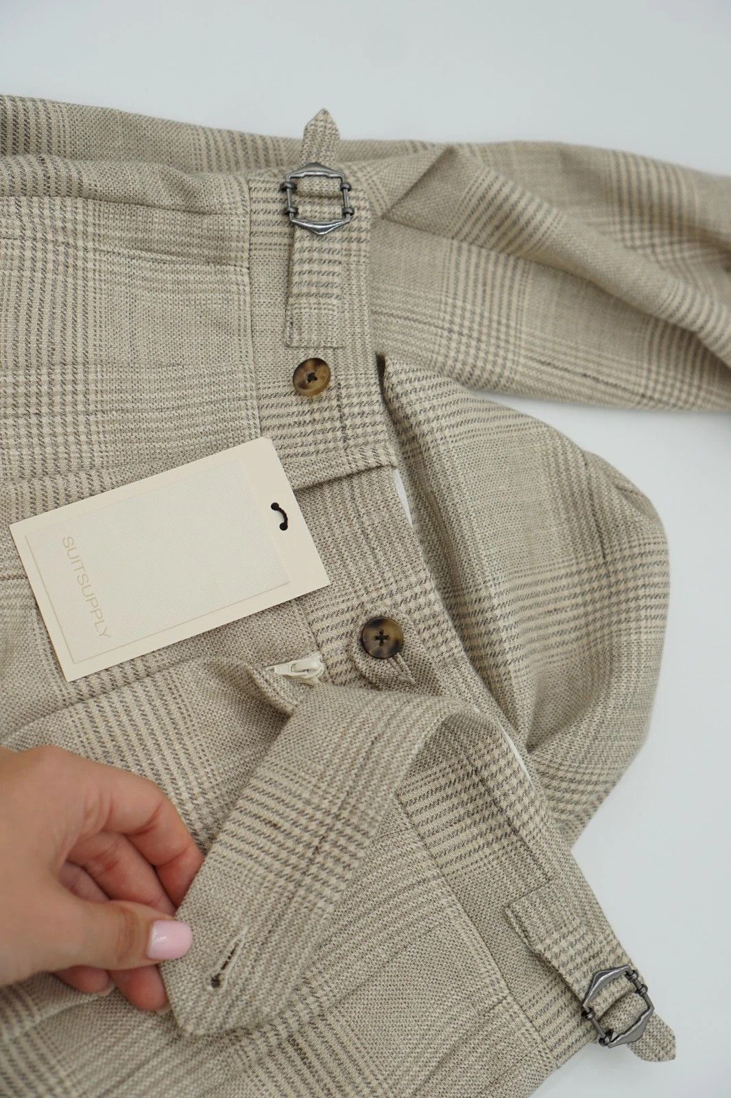 Suitsupply Men Suitsupply Pants Beige Wool Silk & Linen Size UK/US32 Size 34S - 3 Thumbnail