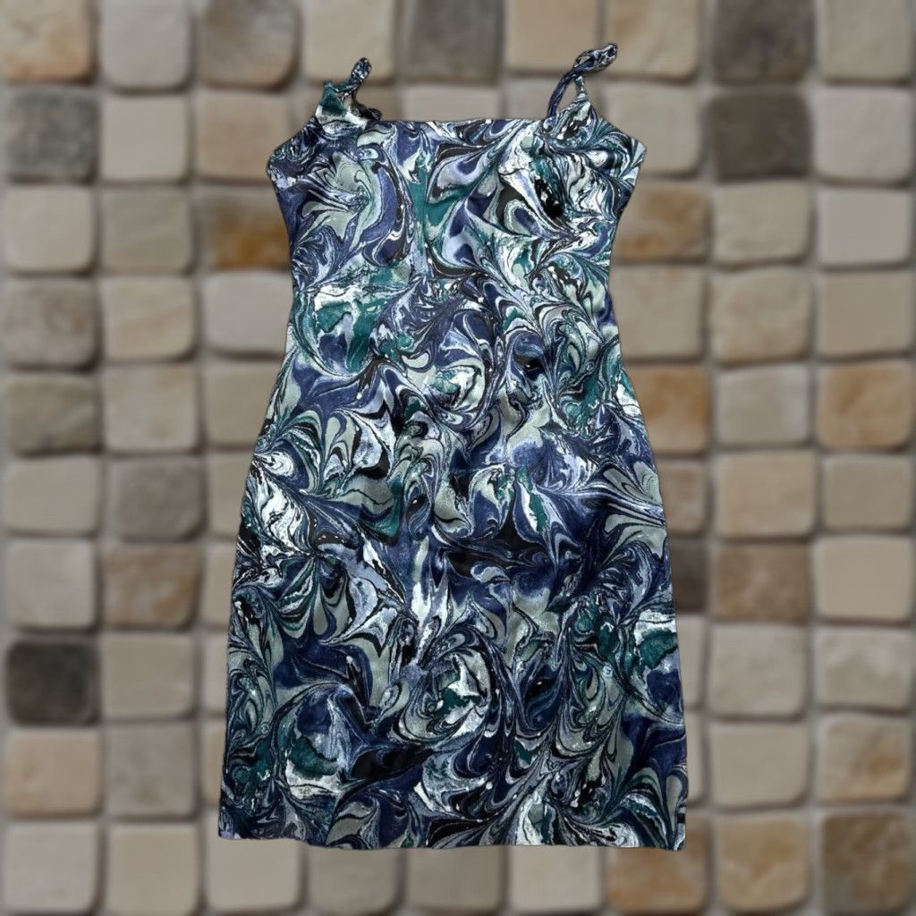 Abercrombie & Fitch Abercrombie & Fitch Sleeveless Mini Dress Womens Small Multicolor Swirl Print Size S / US 4 / IT 40 - 1 Thumbnail