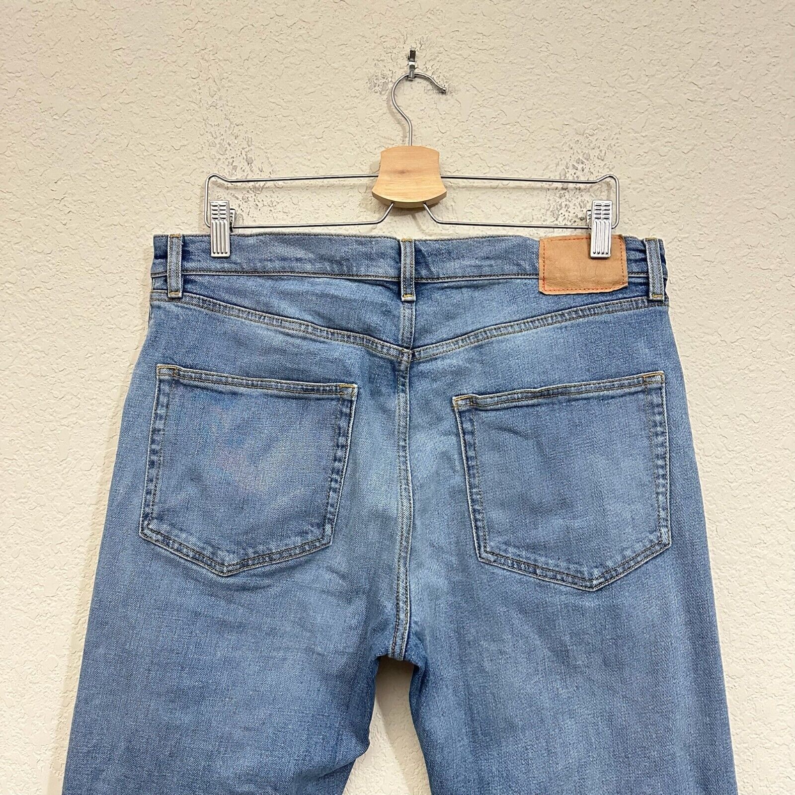 JEANERICA JEANERICA TM005 Jeans Light Vintage Straight Leg Cotton Size US 34 / EU 50 - 6 Thumbnail