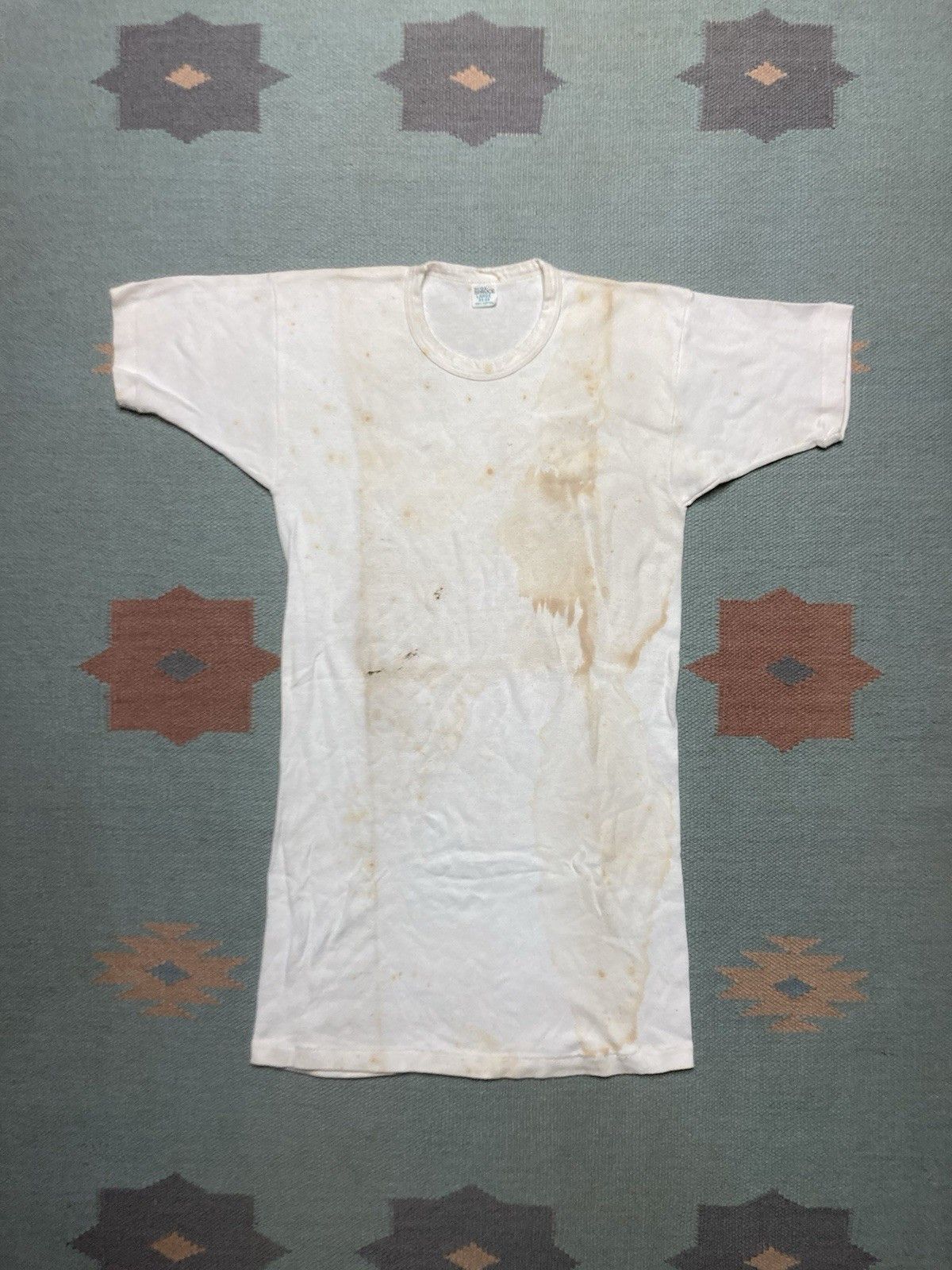 Vintage 60s blank white t shirt mayo spruce grunge soft cotton large Size US L / EU 52-54 / 3 - 1 Thumbnail