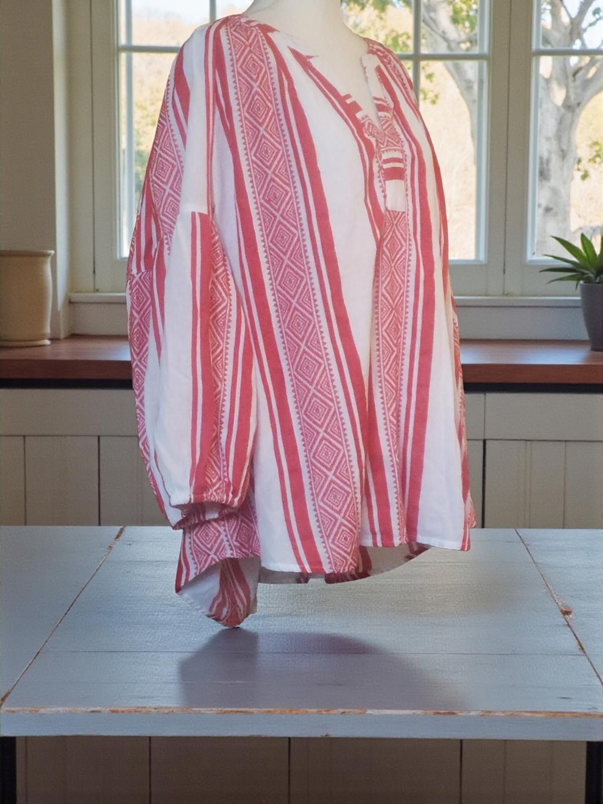 Other Chelsea & Theodore Women's 100% Cotton Blouse Size 3XL Size 3XL / US 20-22 - 4 Thumbnail