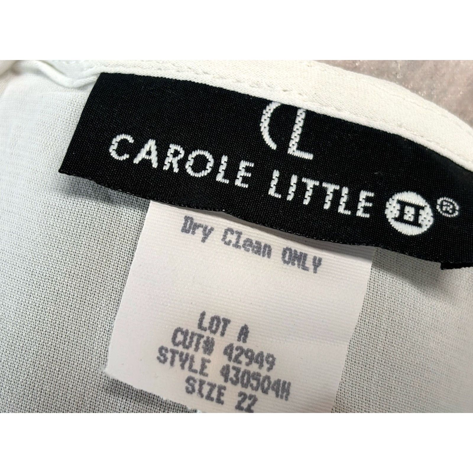 Vintage VINTAGE Carole Little Plus Tank Top 3X Ivory Semi-Sheer Camisole Shell Business Womens Size XXL / US 16-18 / IT 52-54 - 6 Thumbnail