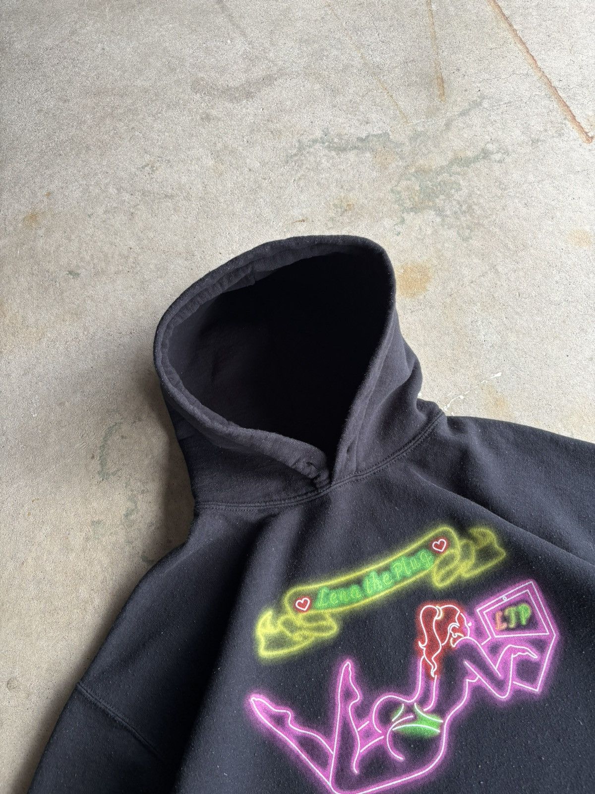 Other Vintage Lena The Plug Neon XXX Boxy Faded Black Grail Hoodie Size US L / EU 52-54 / 3 - 4 Thumbnail