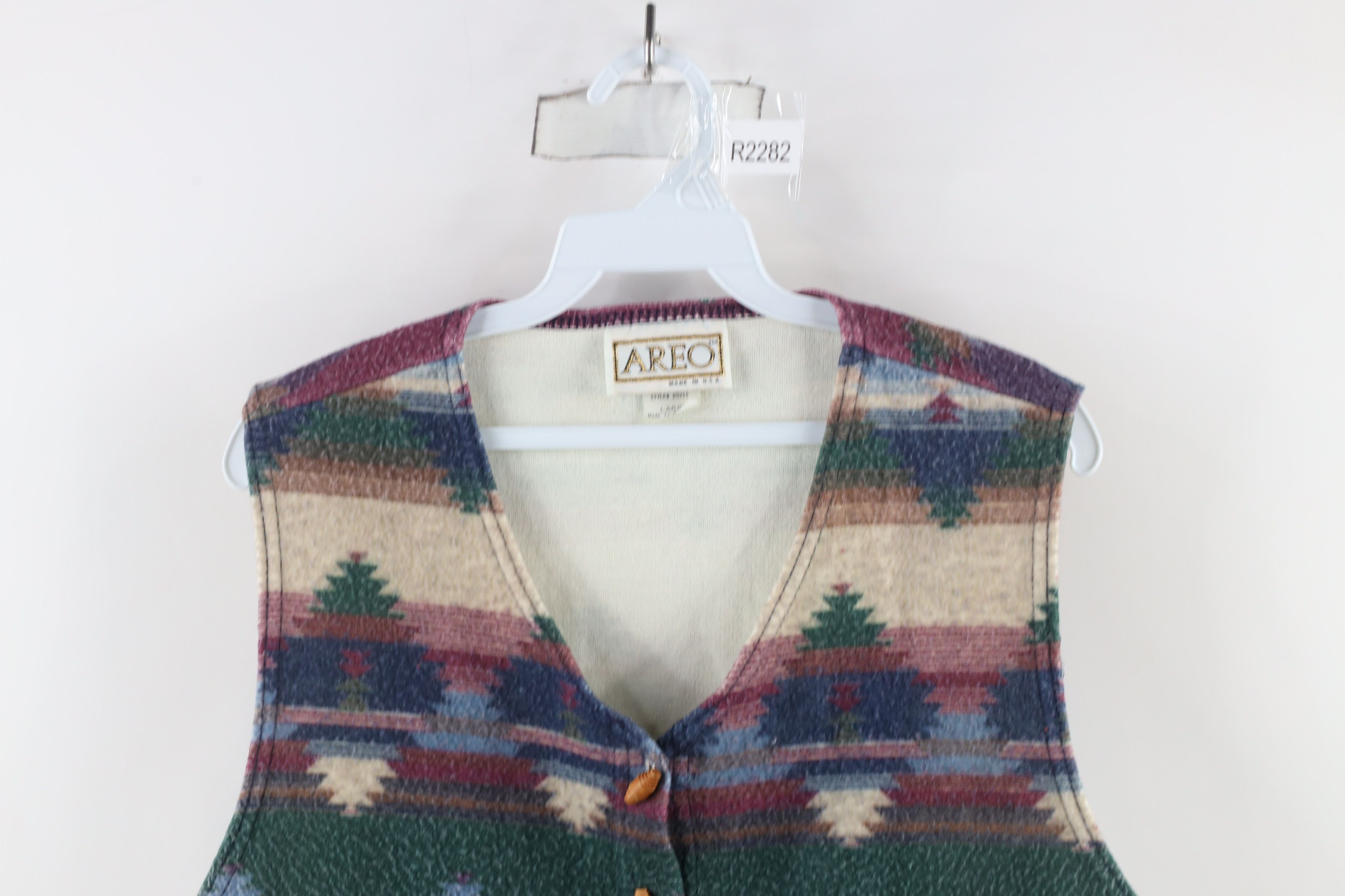 Vintage Vintage 90s Streetwear Fringed Blanket Vest Jacket USA Size L / US 10 / IT 46 - 2 Thumbnail
