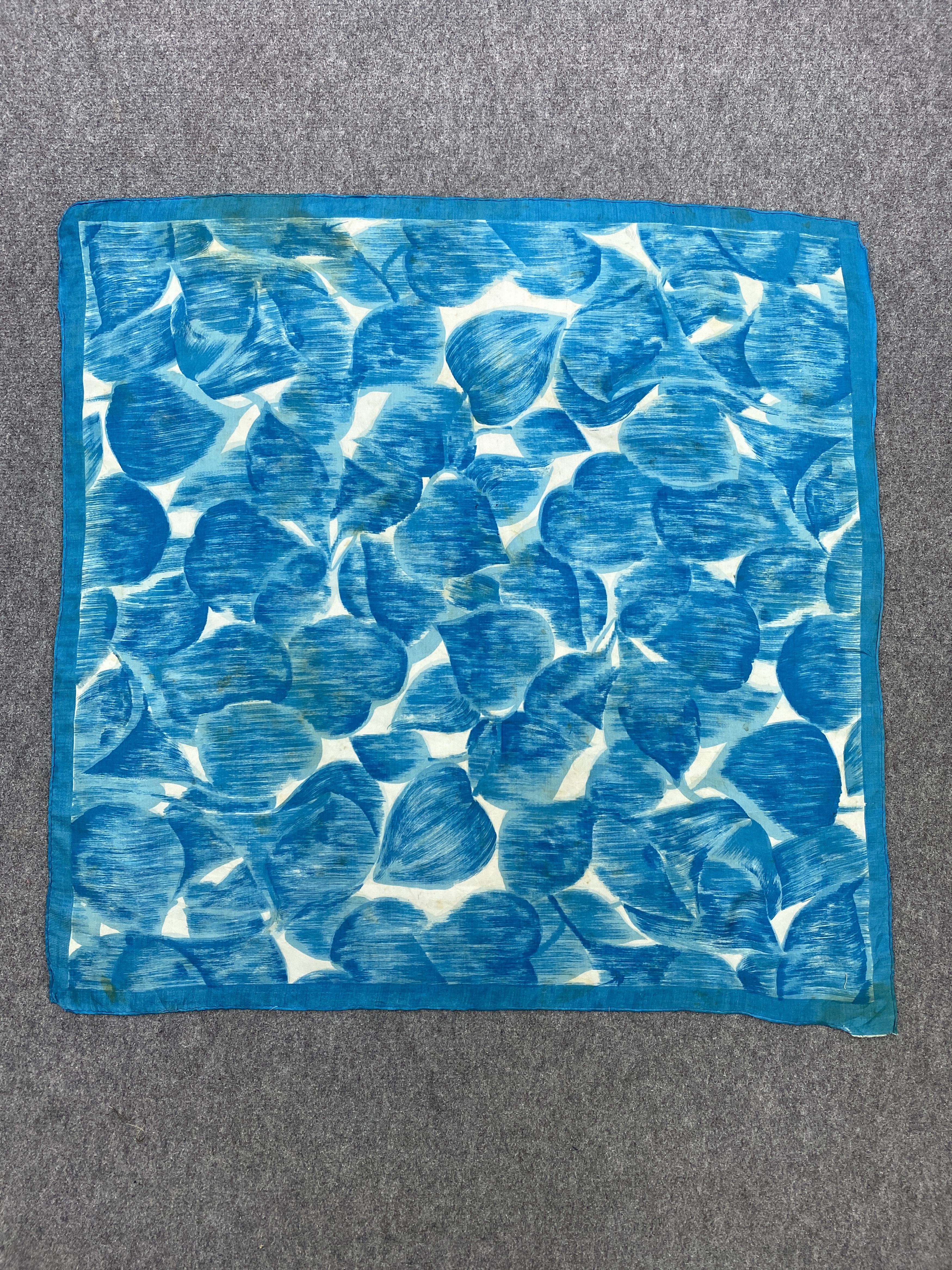 Vintage Art Painting Silk Scarf / Muffler / Silk Shawl SN0066 Size ONE SIZE - 3 Thumbnail