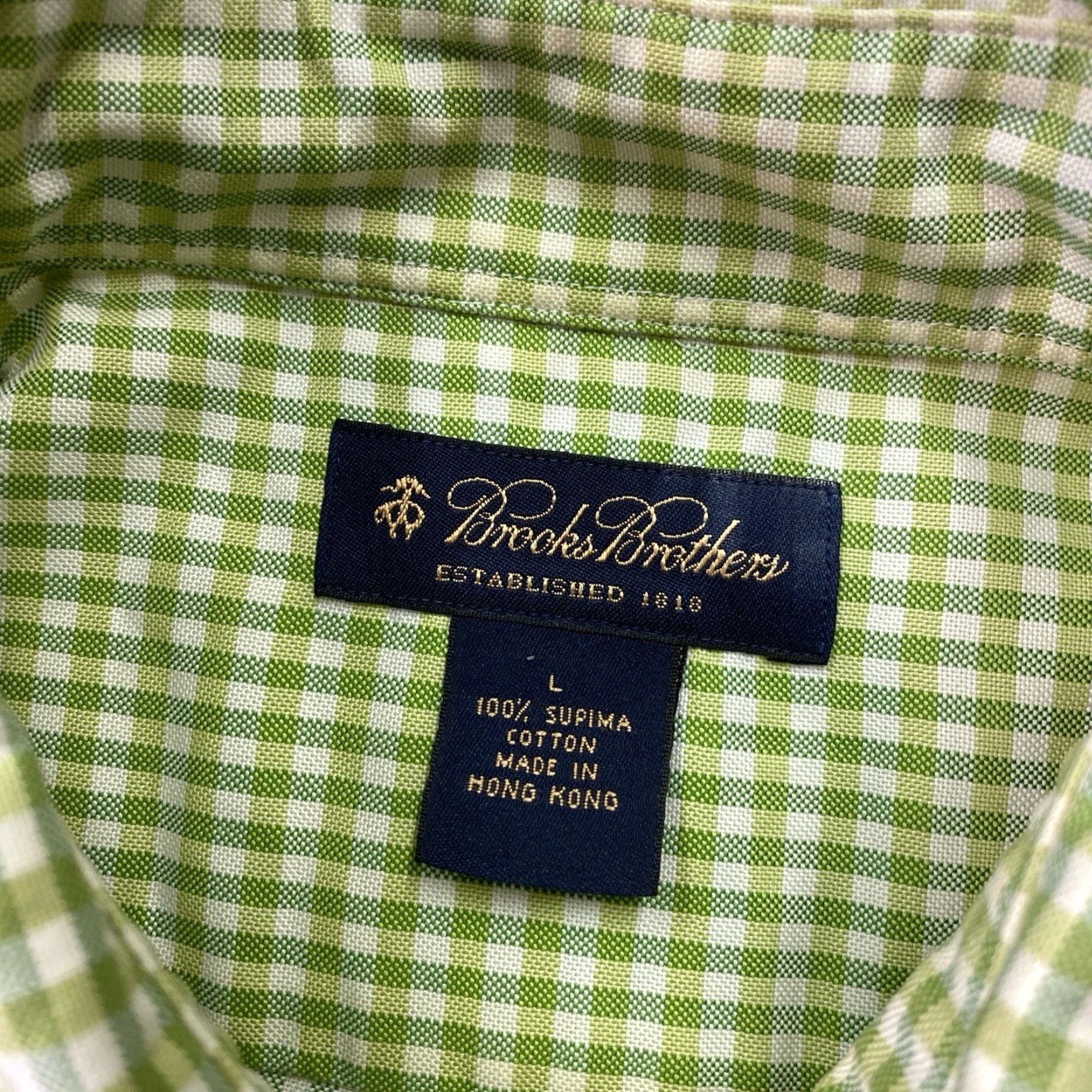 Brooks Brothers Brooks Brothers Shirt Men L Green Check Button-Down Size US L / EU 52-54 / 3 - 2 Thumbnail