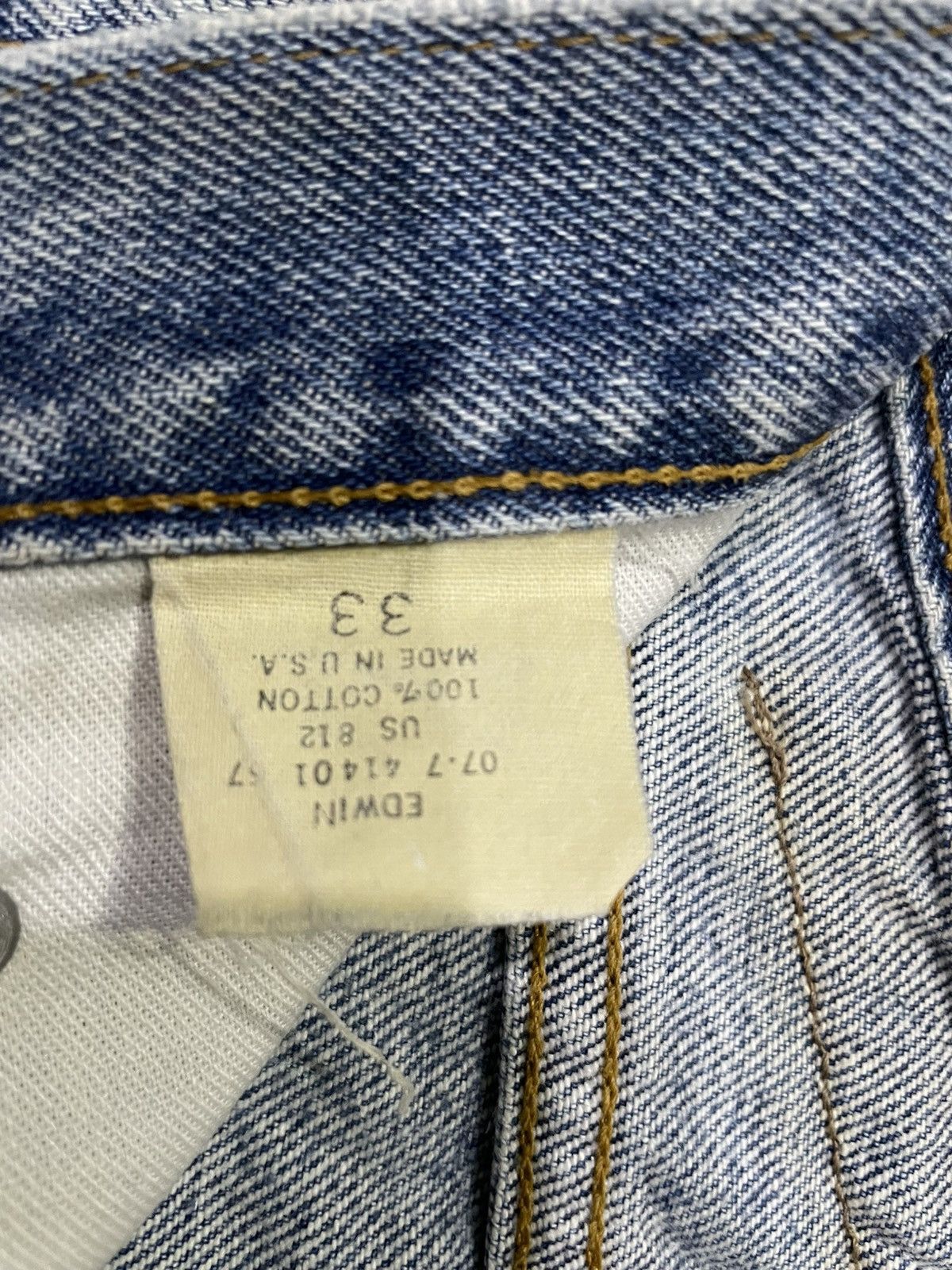 Edwin Vintage EDWIN Baggy Distress Mudwash Denim Jeans Size US 32 / EU 48 - 9 Thumbnail