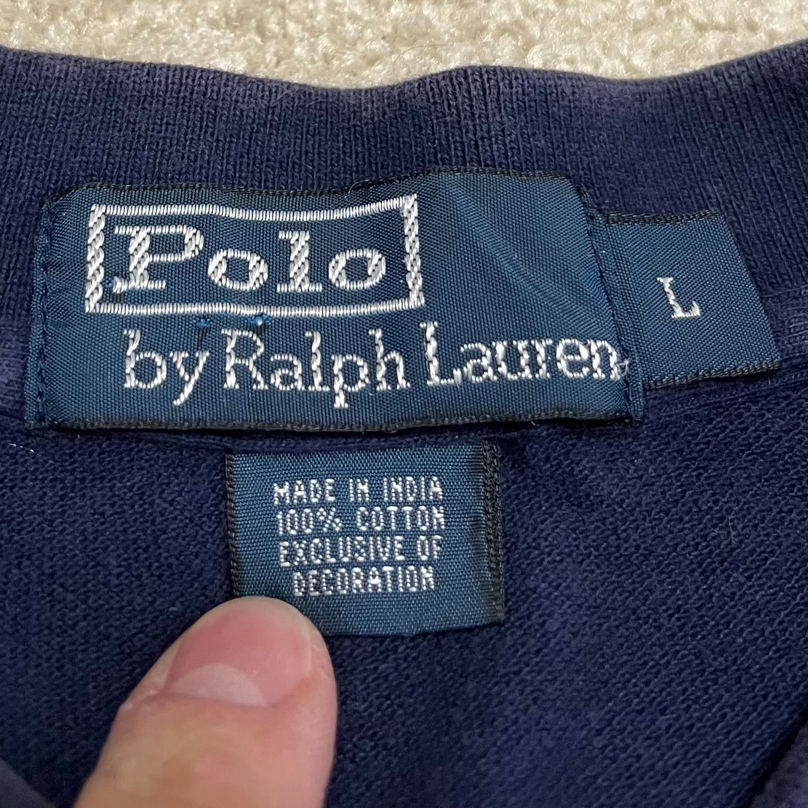 Polo Ralph Lauren Polo Ralph Lauren Striped Navy Green Polo Shirt Large Size US L / EU 52-54 / 3 - 3 Thumbnail