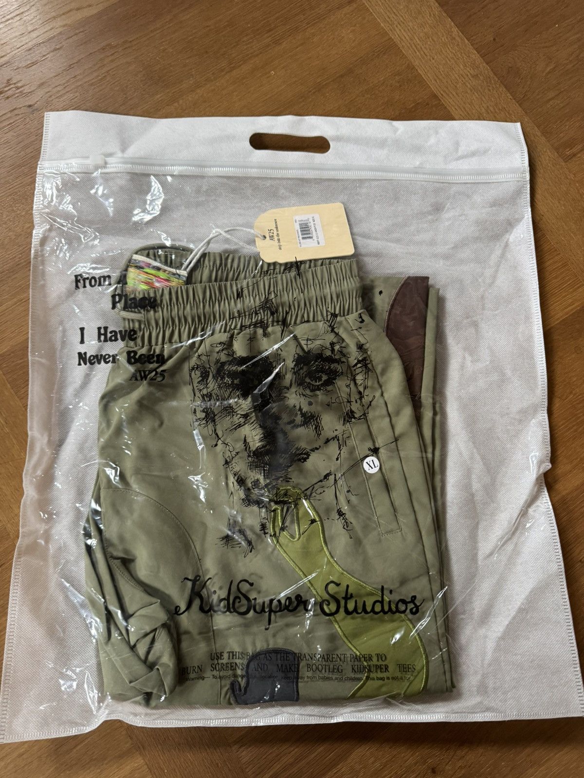 KidSuper KidSuper Falling Guy Track Pants Green FW25 Size US 36 / EU 52 - 2 Thumbnail