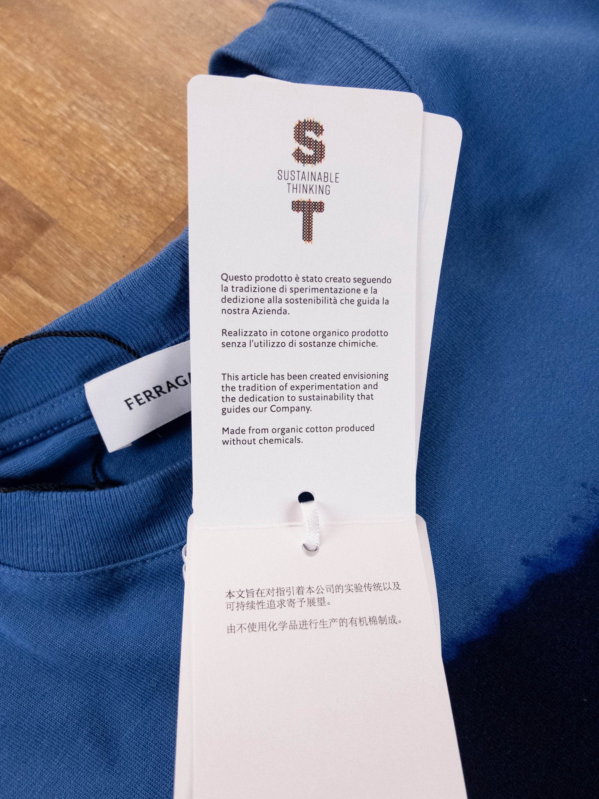 Salvatore Ferragamo SALVATORE FERRAGAMO blue navy colorblock t-shirt Medium Size US M / EU 48-50 / 2 - 7 Thumbnail