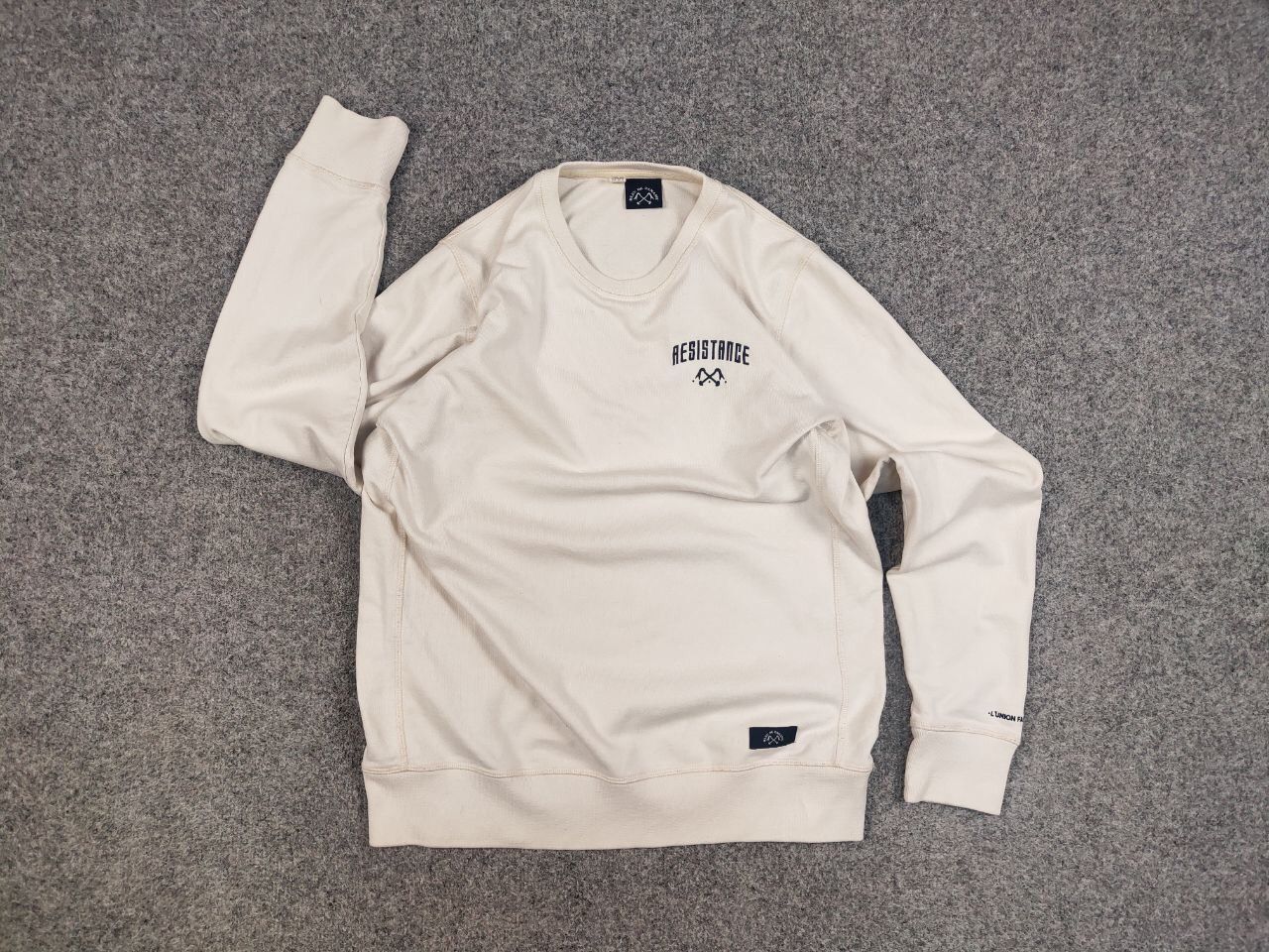 Bleu De Paname Bleu De Paname Crew Check Logo Jumper Beige Sweatshirt Size US M / EU 48-50 / 2 - 14 Thumbnail