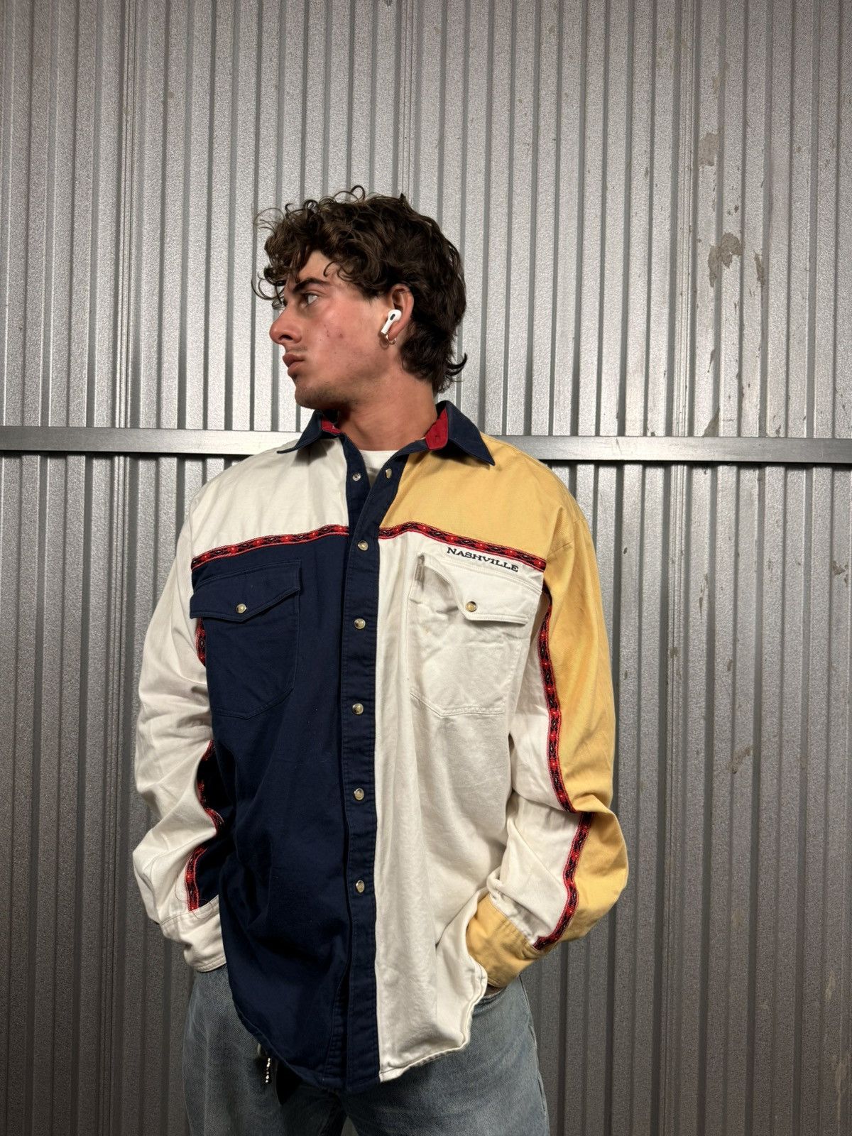 Wrangler 90s Vintage Wrangler Nashville Western Pearl Snap Shirt Size US XL / EU 56 / 4 - 1 Thumbnail