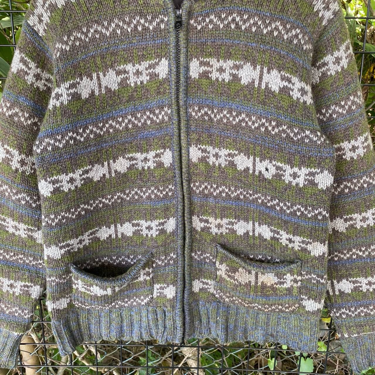 Aran Isles Knitwear × Japanese Brand Vtg Japan Native Hoodies Zipper Size US M / EU 48-50 / 2 - 3 Thumbnail
