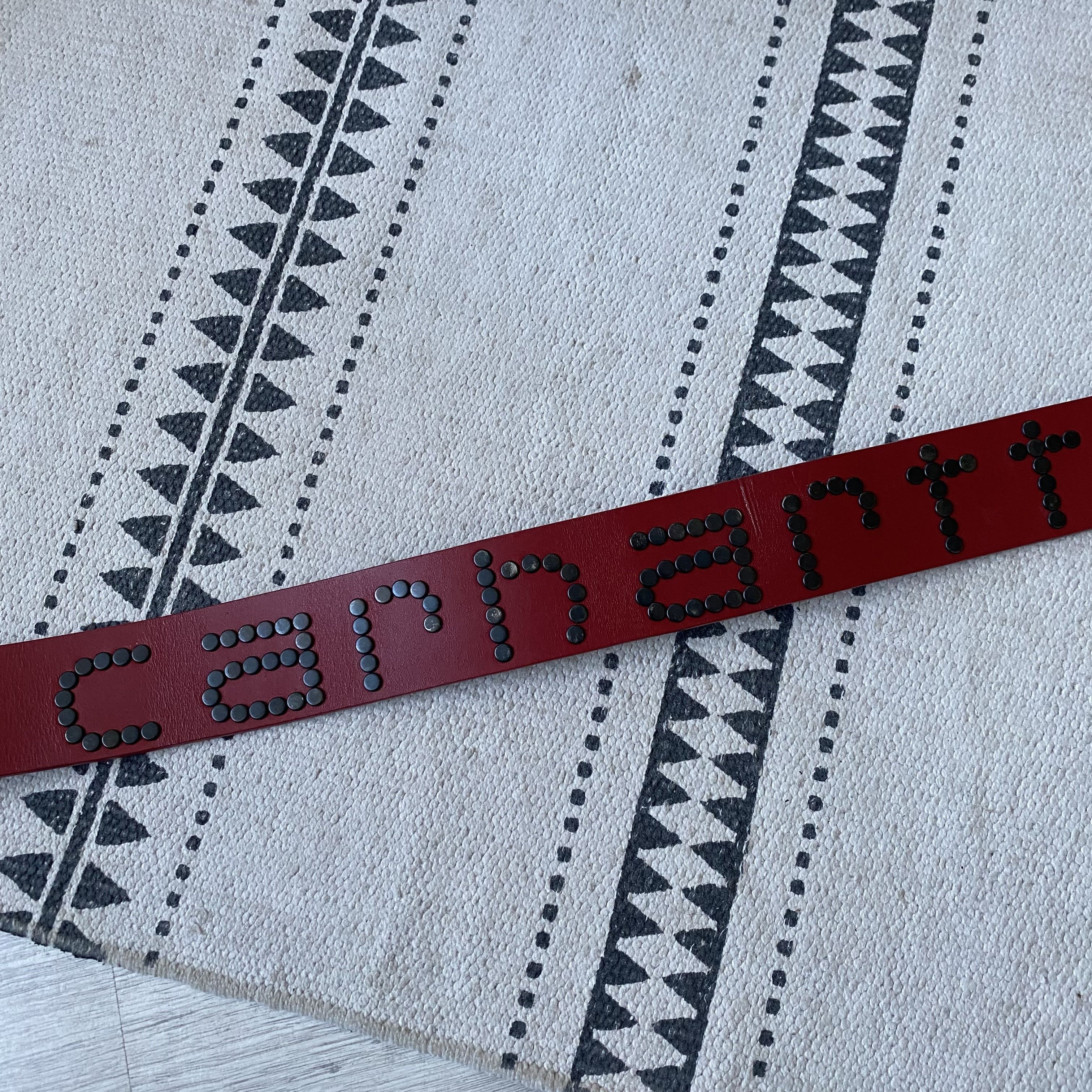 Carhartt Y2K Carhartt leather Belt Avant-Garde BB simon vibe Size 32 - 2 Thumbnail