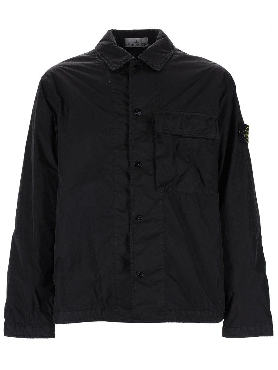 Stone Island STONE ISLAND PADDED OVERSHIRT - BLACK Size US XL / EU 56 / 4 - 1 Thumbnail