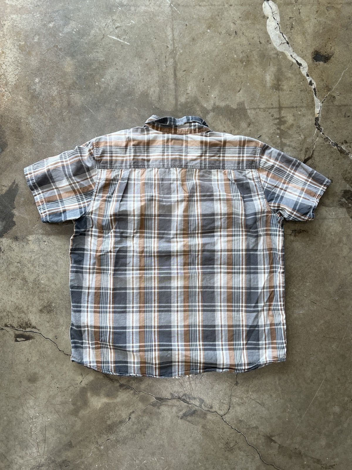 Carhartt × Vintage Vintage Carhartt Relaxed Grey Orange Plaid Double Pocket XL Size US XL / EU 56 / 4 - 4 Thumbnail