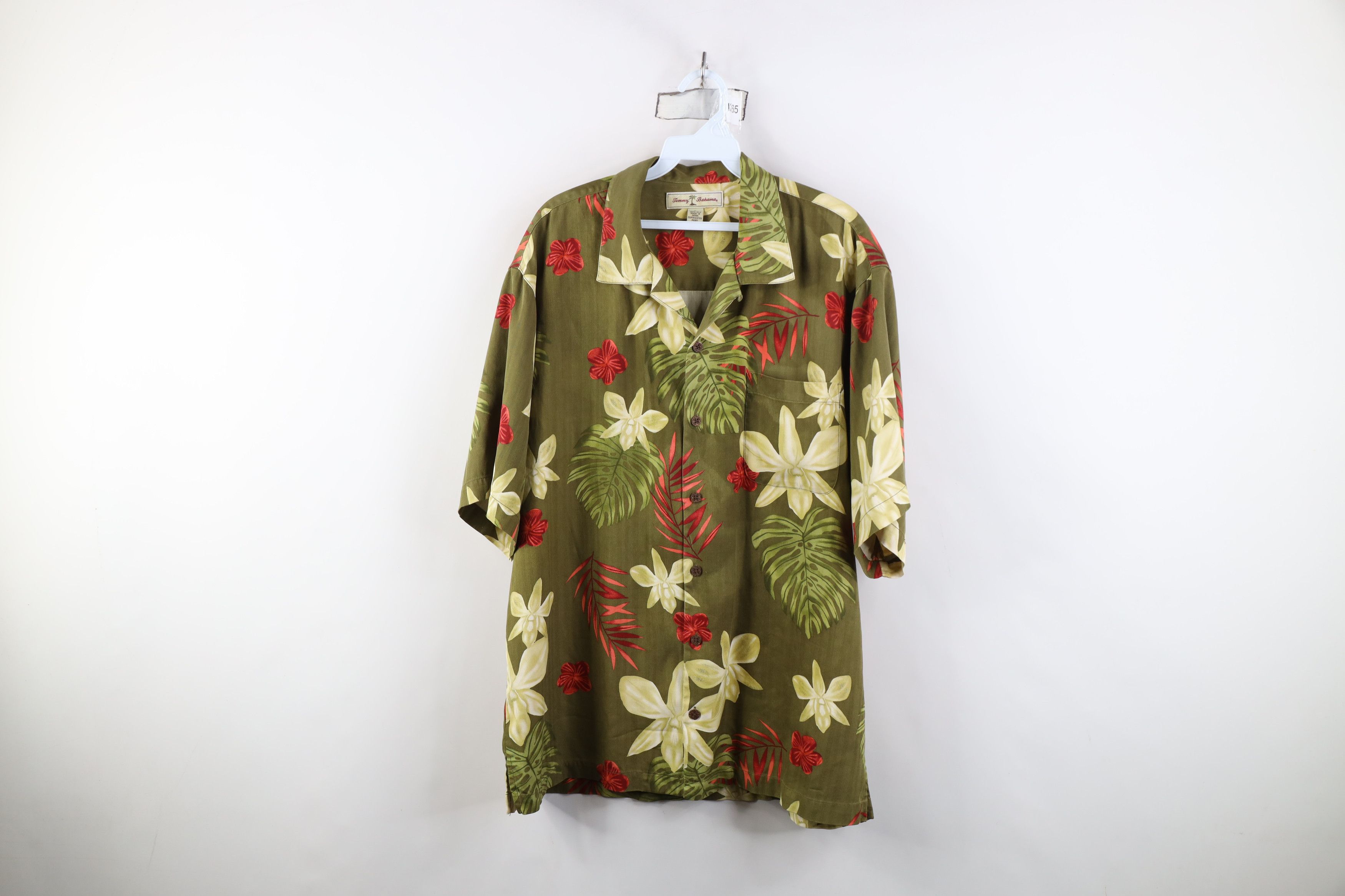 Tommy Bahama Vintage 90s Tommy Bahama Silk Looped Collar Button Shirt Size US L / EU 52-54 / 3 - 1 Thumbnail