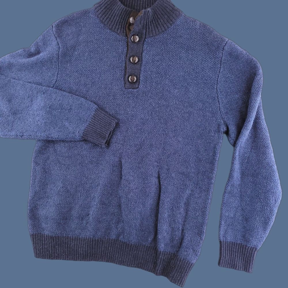 Vintage Tricots St Raphael Sweater Mens Medium Blue Pullover Knit Cotton Size US M / EU 48-50 / 2 - 1 Thumbnail