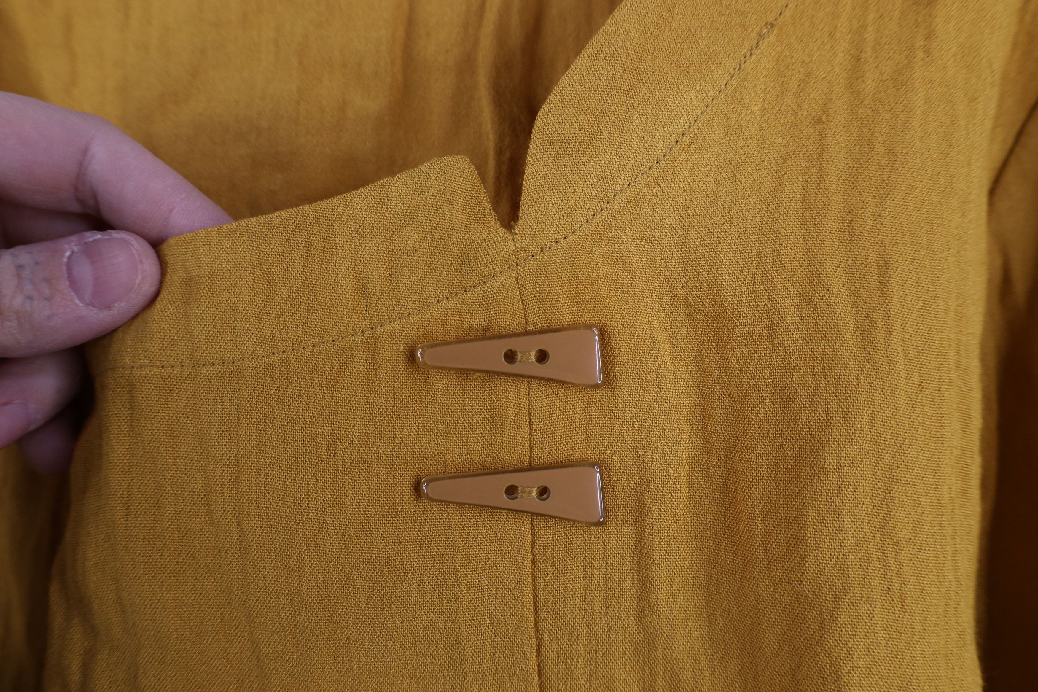 Vintage Vintage Habitat Oversized Gauzy Rayon Blouse Top Shirt Gold Size XL / US 12-14 / IT 48-50 - 6 Thumbnail