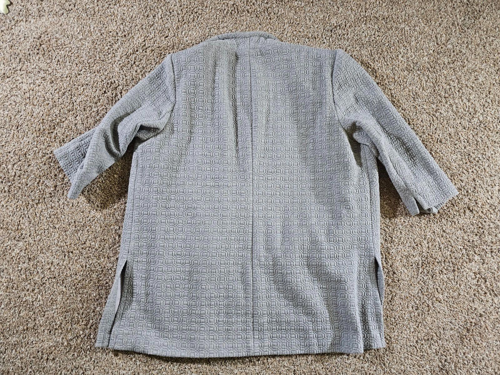 Designer Roz & Ali full zip sweater gray 2X Size XXL / US 16-18 / IT 52-54 - 7 Thumbnail