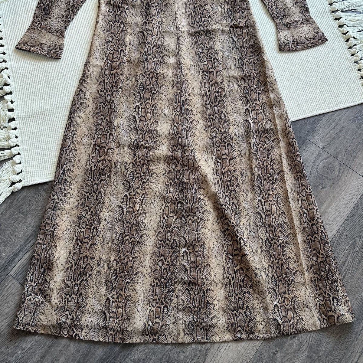 Ganni GANNI Snake Print Starfish Long Sleeve Maxi Dress Size XS / US 0-2 / IT 36-38 - 6 Thumbnail