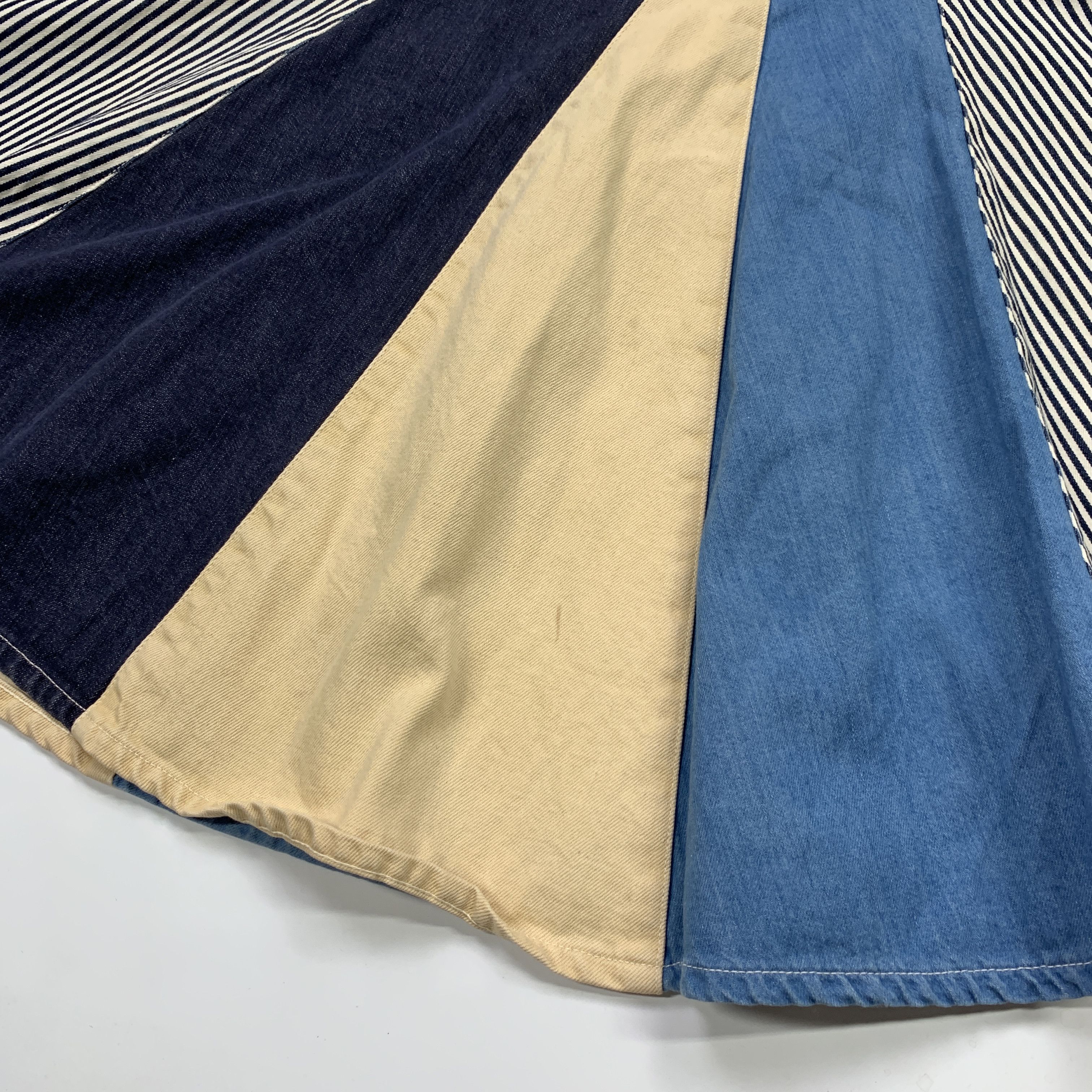 Kapital Flowy Patchwork Skirt (Denim) Size 29" - 9 Thumbnail