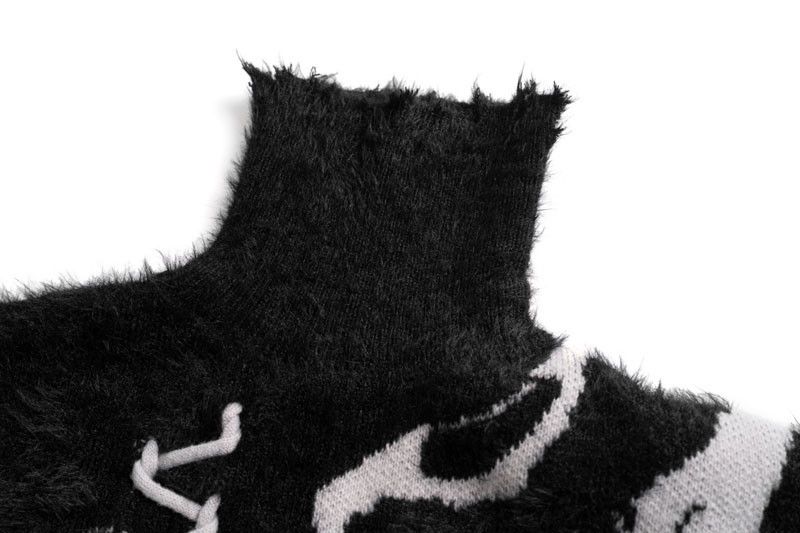 Designer × Japanese Brand Turtleneck Ripped Hole String Sweater Size US M / EU 48-50 / 2 - 5 Thumbnail