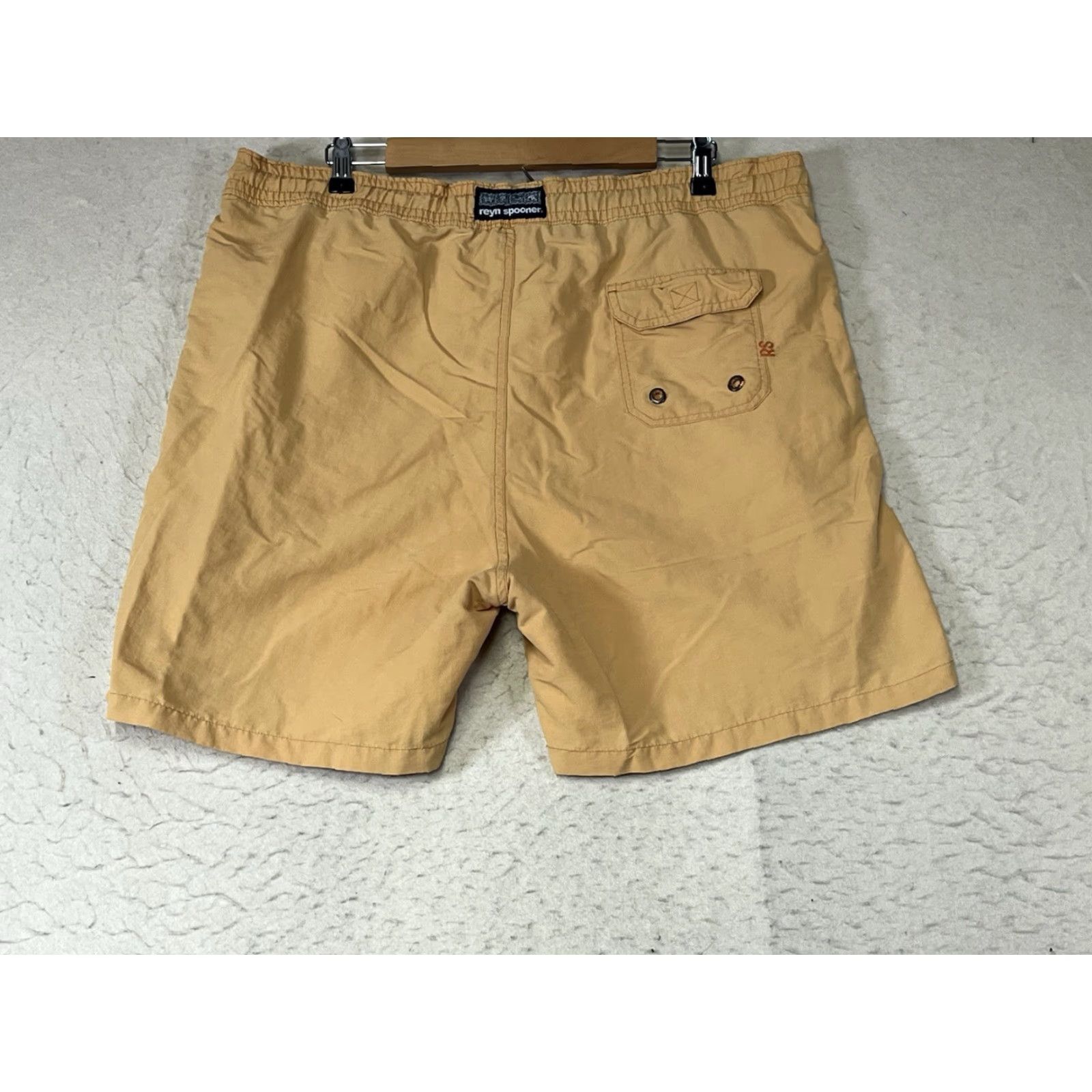 Reyn Spooner VINTAGE Reyn Spooner Board Shorts Men Adult Large Orange Nylon Blended Lightweight Drawstring Pockets Beach 90s Style Trunks Size US 33 - 2 Thumbnail