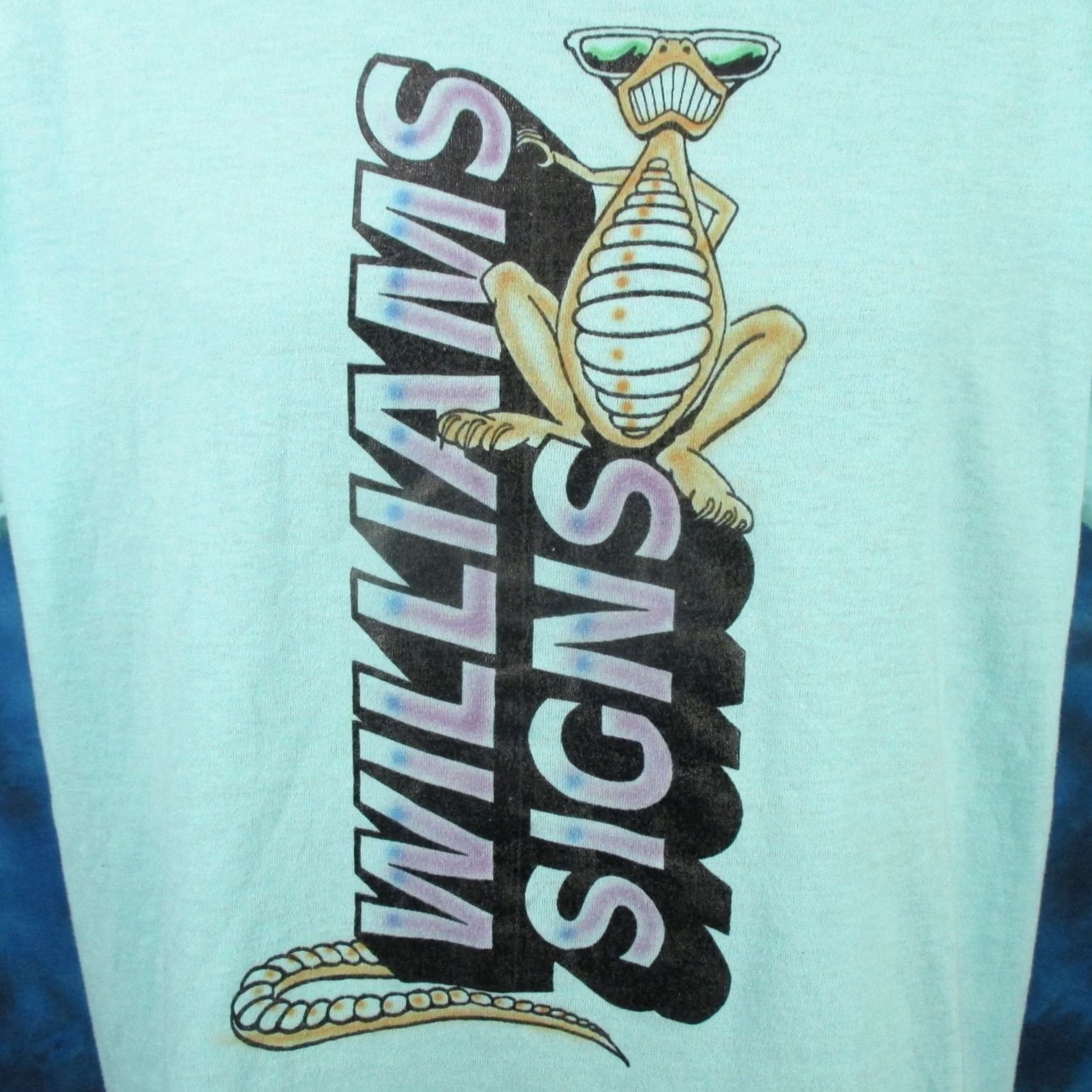 Vintage VINTAGE 80s WILLIAMS SIGNS CARTOON T-Shirt LARGE 2-SIDED PAPER THIN single stitch Size US L / EU 52-54 / 3 - 2 Thumbnail