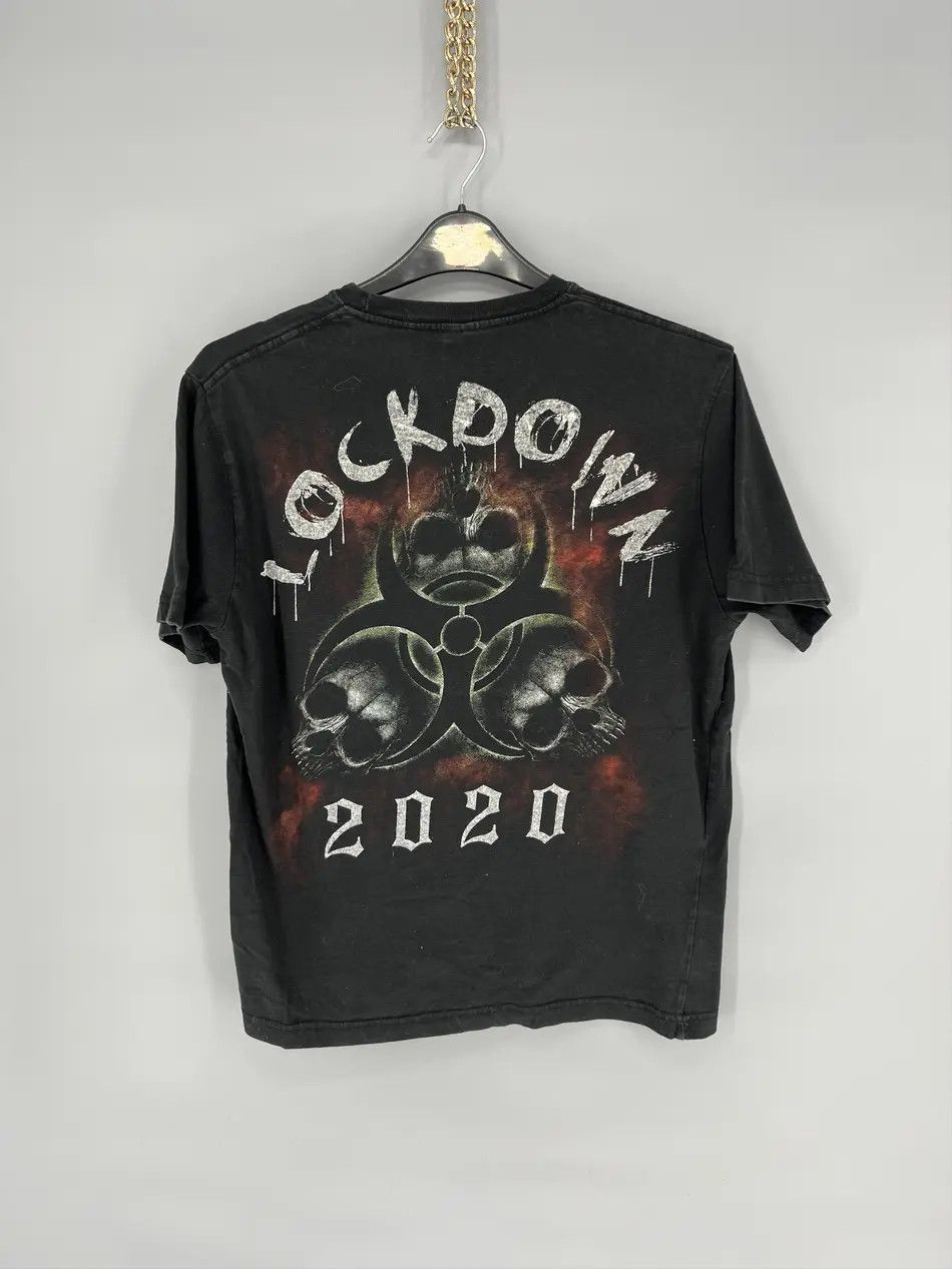 Band Tees × Vintage Vintage Y2K spiral skull like a boss lockdown 2020 Dead Face Size US M / EU 48-50 / 2 - 7 Thumbnail