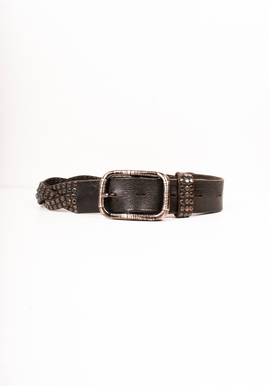 Hollywood Trading Company HTC Metal Heavy Men Leather Belt Size L Size 38 - 3 Thumbnail