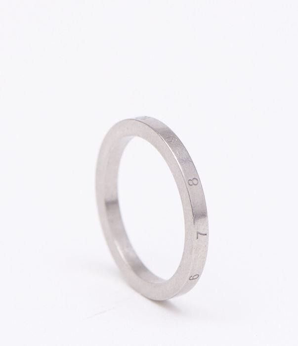 Maison Margiela o1bcso1str0526 Size: OS / Number Reference Ring in Silver Size ONE SIZE - 2 Thumbnail
