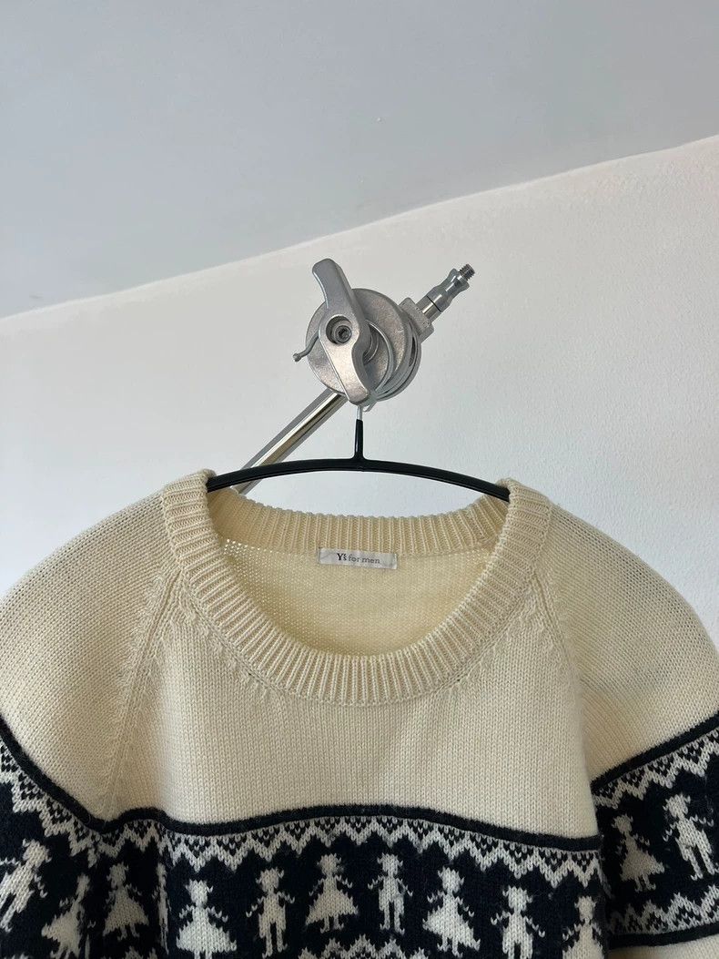 Yohji Yamamoto yohji Yamamoto Wool knitted little man sweater 2503-Nextarr Size US L / EU 52-54 / 3 - 3 Thumbnail