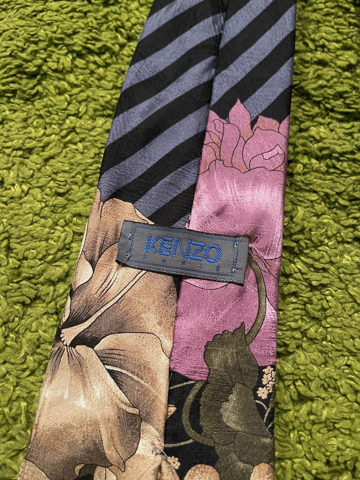 Designer × Kenzo × Vintage Kenzo 1990s vintage floral pattern silk tie Size ONE SIZE - 7 Thumbnail