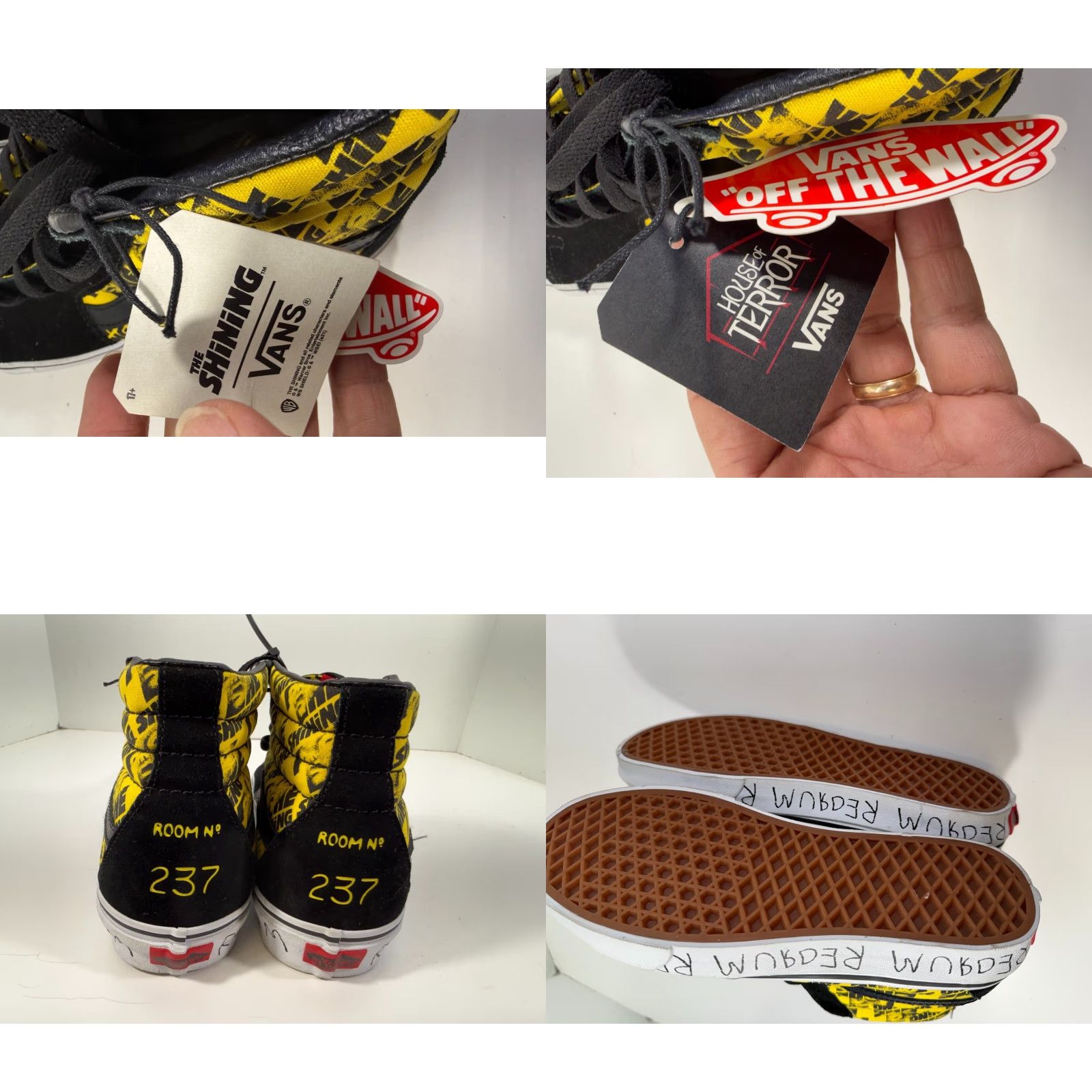 Vans VANS Sk8-Hi Horror Pack The Shining Athletic Sneakers Mens 9 Black Yellow NWT Size US 9 / EU 42 - 9 Thumbnail
