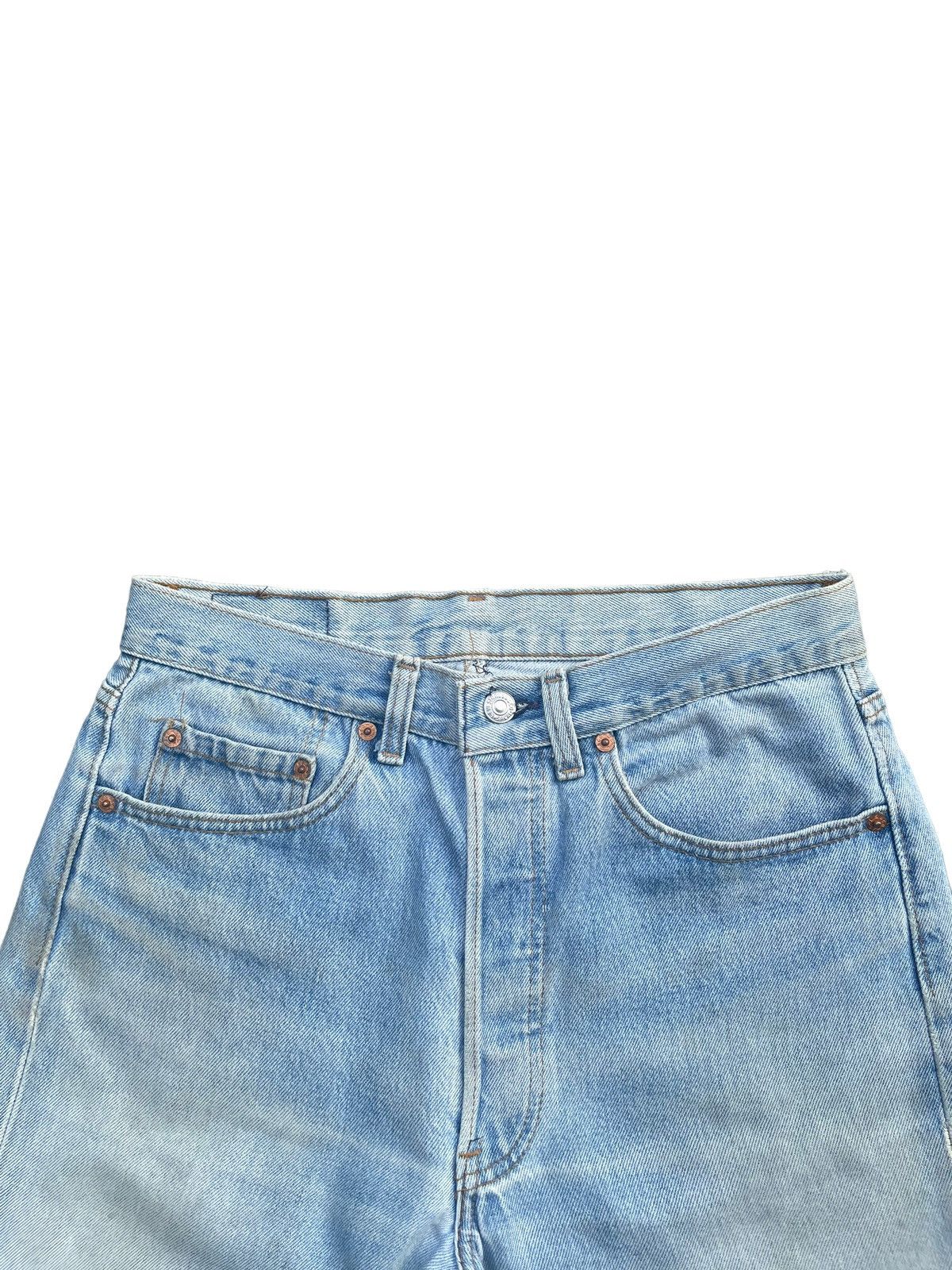 Levi's Vintage 1991 Levis 501 e Usa Faded Distressed Size US 31 - 7 Thumbnail